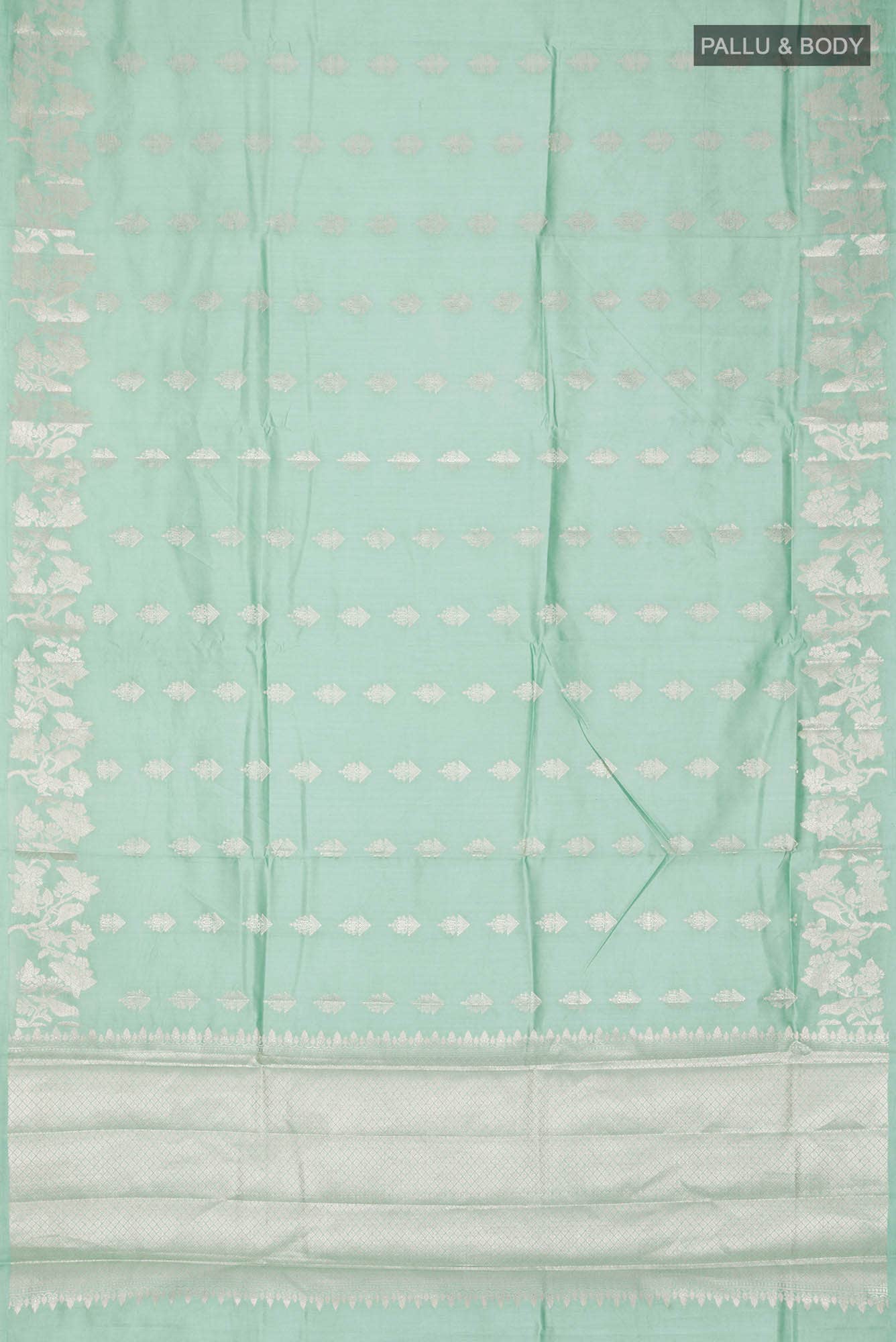 Green Banarasi Raw Silk Saree