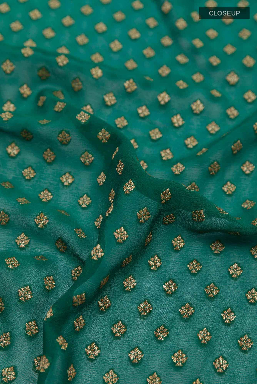 Bottle Green Georgette Saree