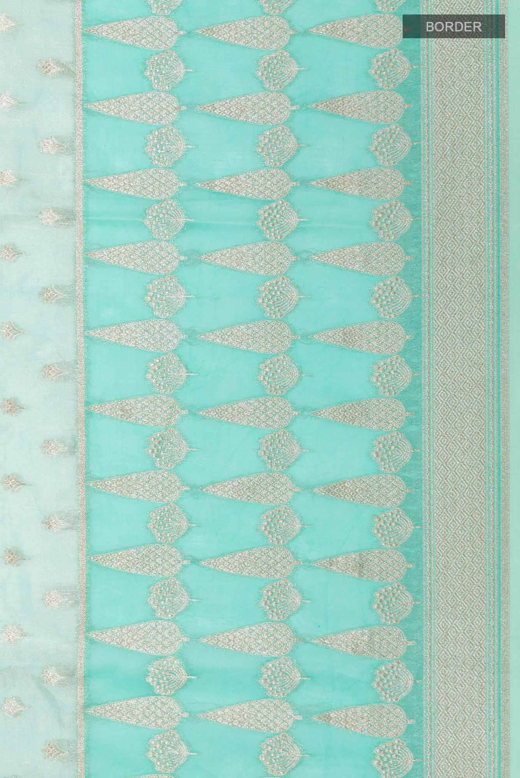 Sea Green Banarasi Tissue Silk Saree