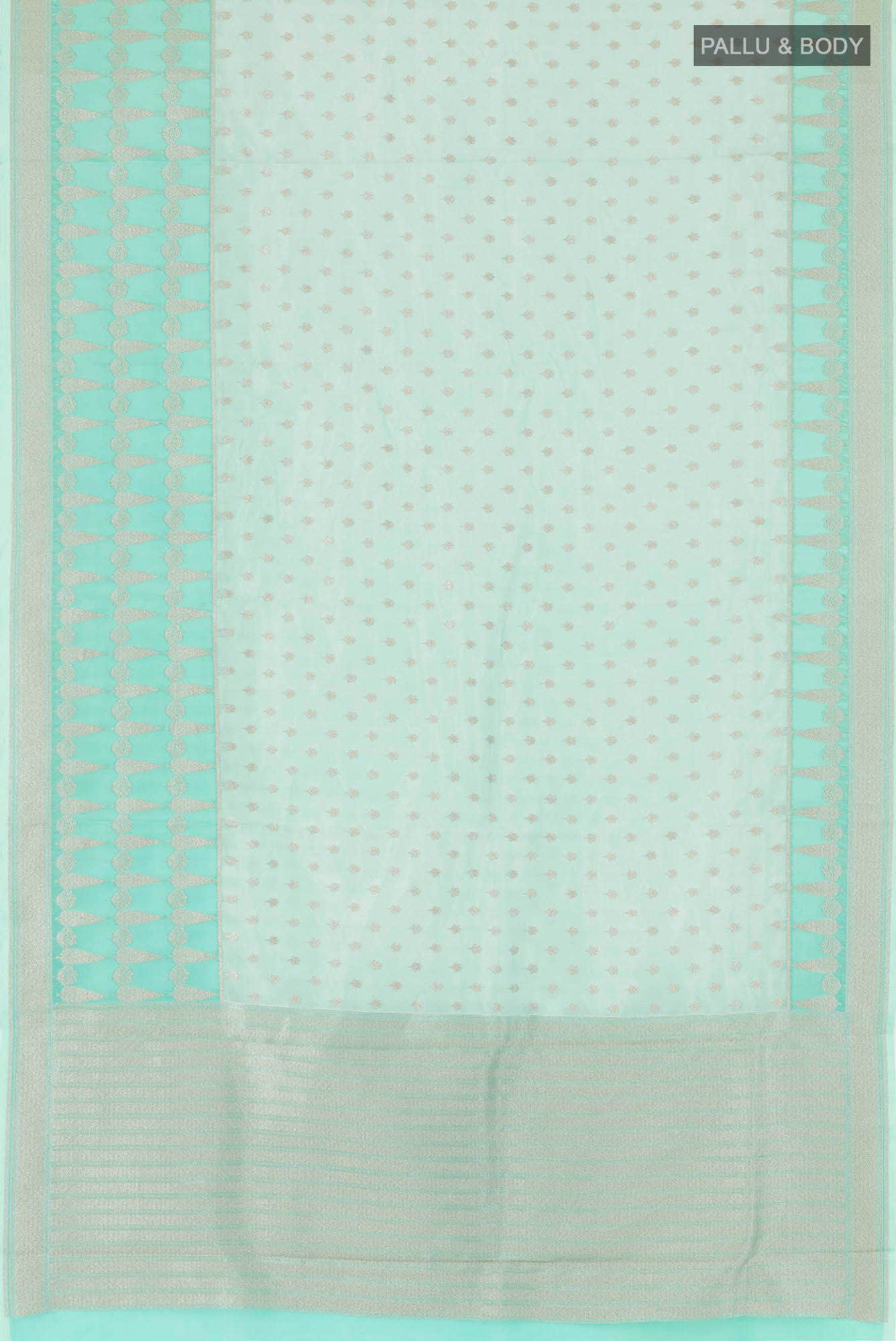 Sea Green Banarasi Tissue Silk Saree