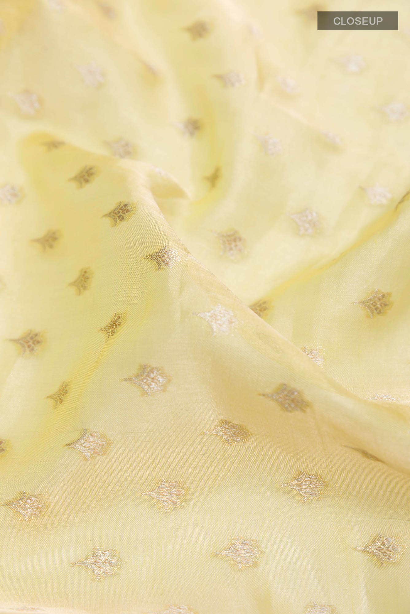 Mustard Banarasi Tissue Silk Saree
