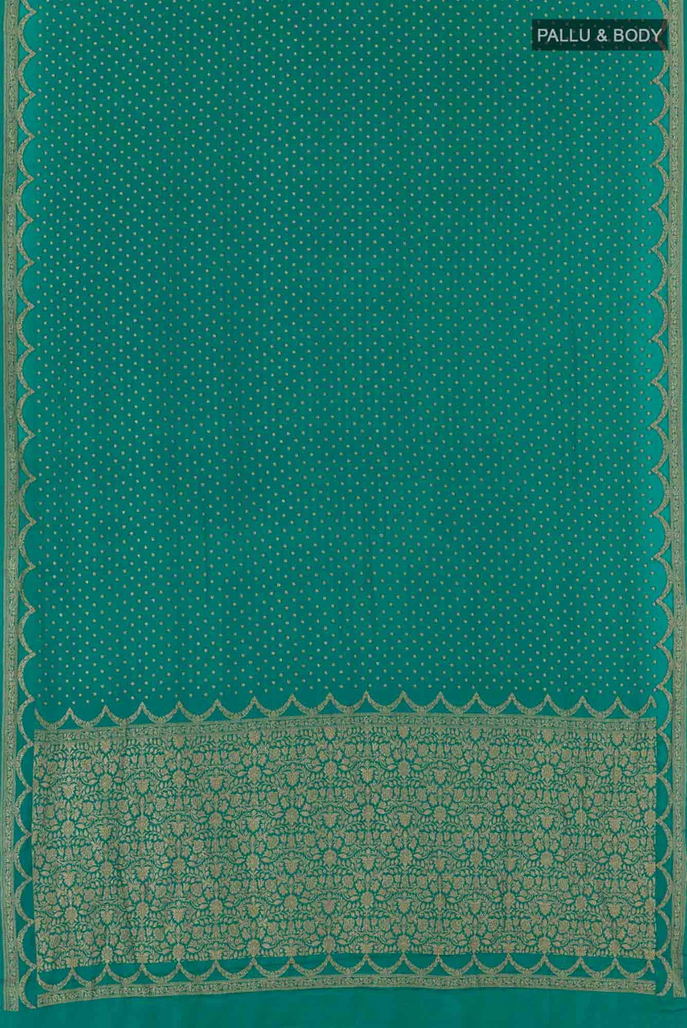 Green Banarasi Georgette Saree