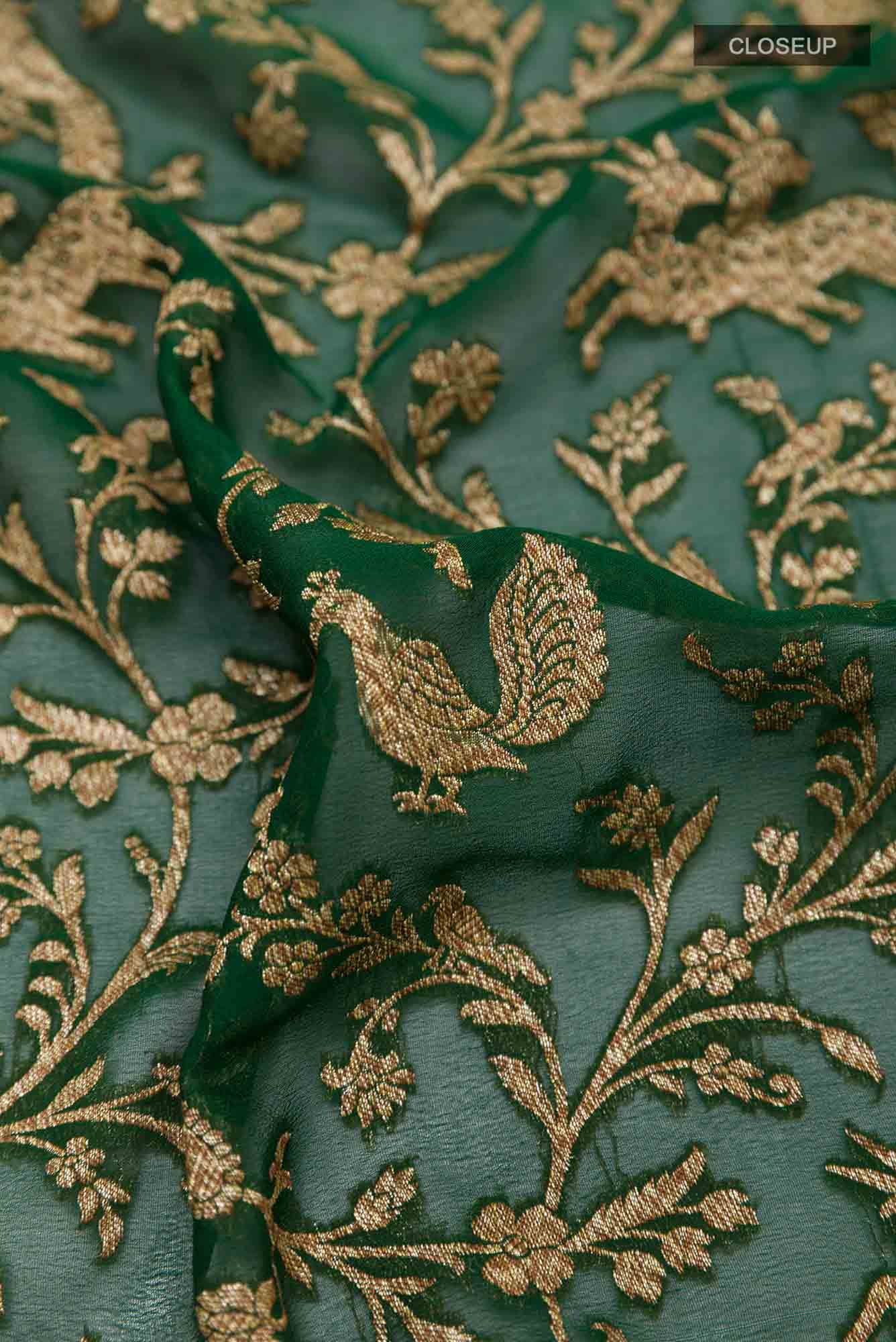 Green Banarasi Saree
