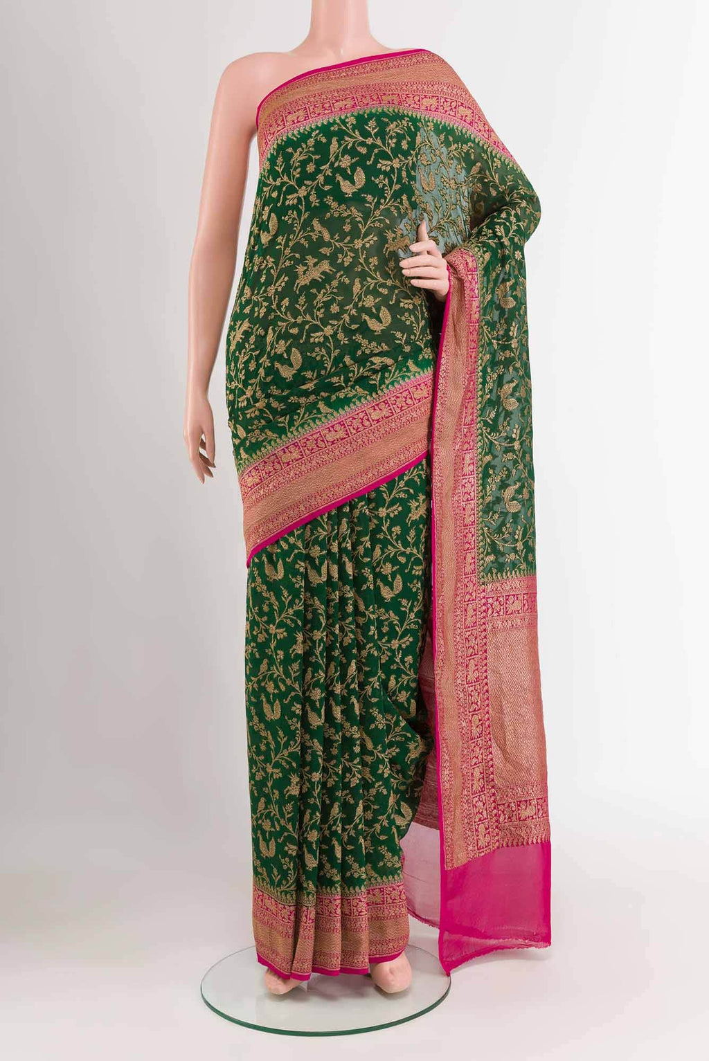 Green Banarasi Saree