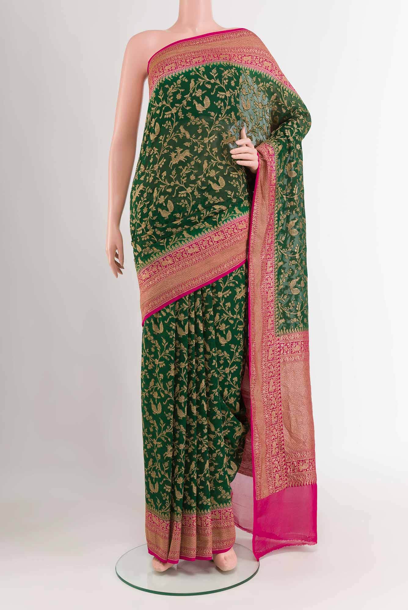 Green Banarasi Saree