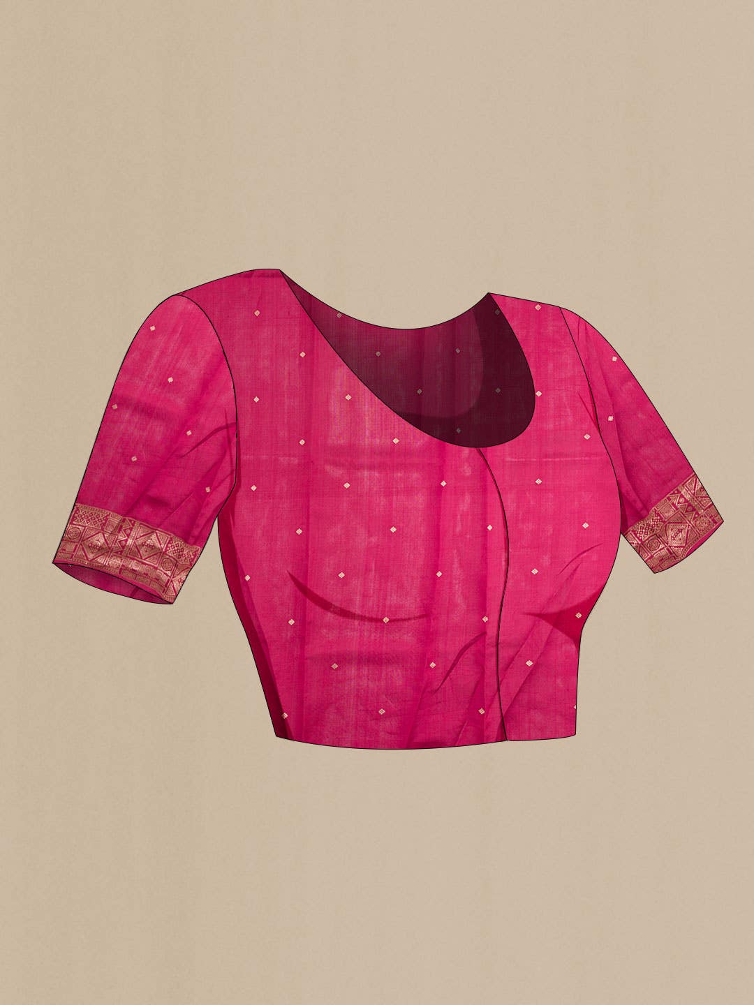 Rani Pink Banarasi Silk Saree