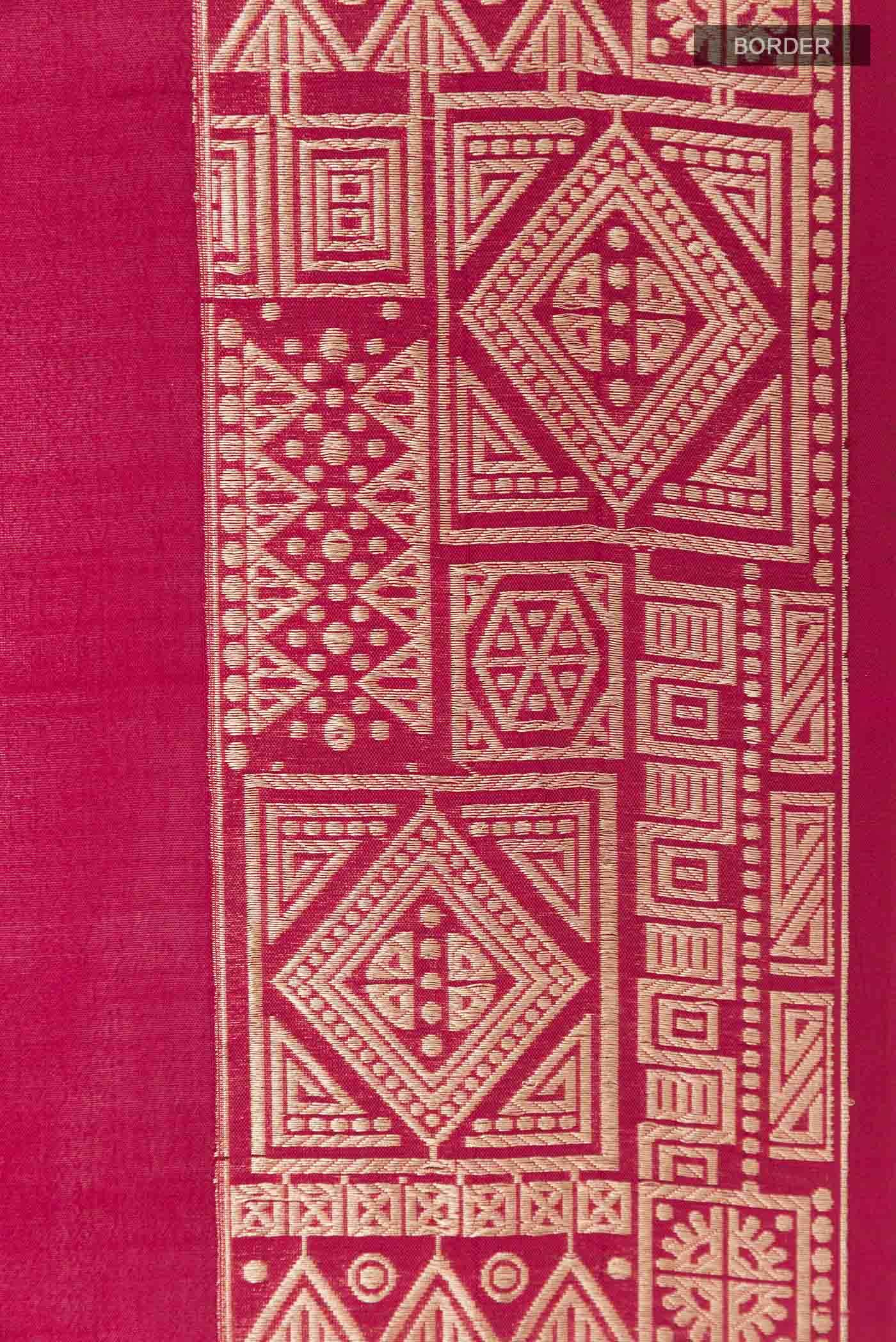 Rani Pink Banarasi Silk Saree