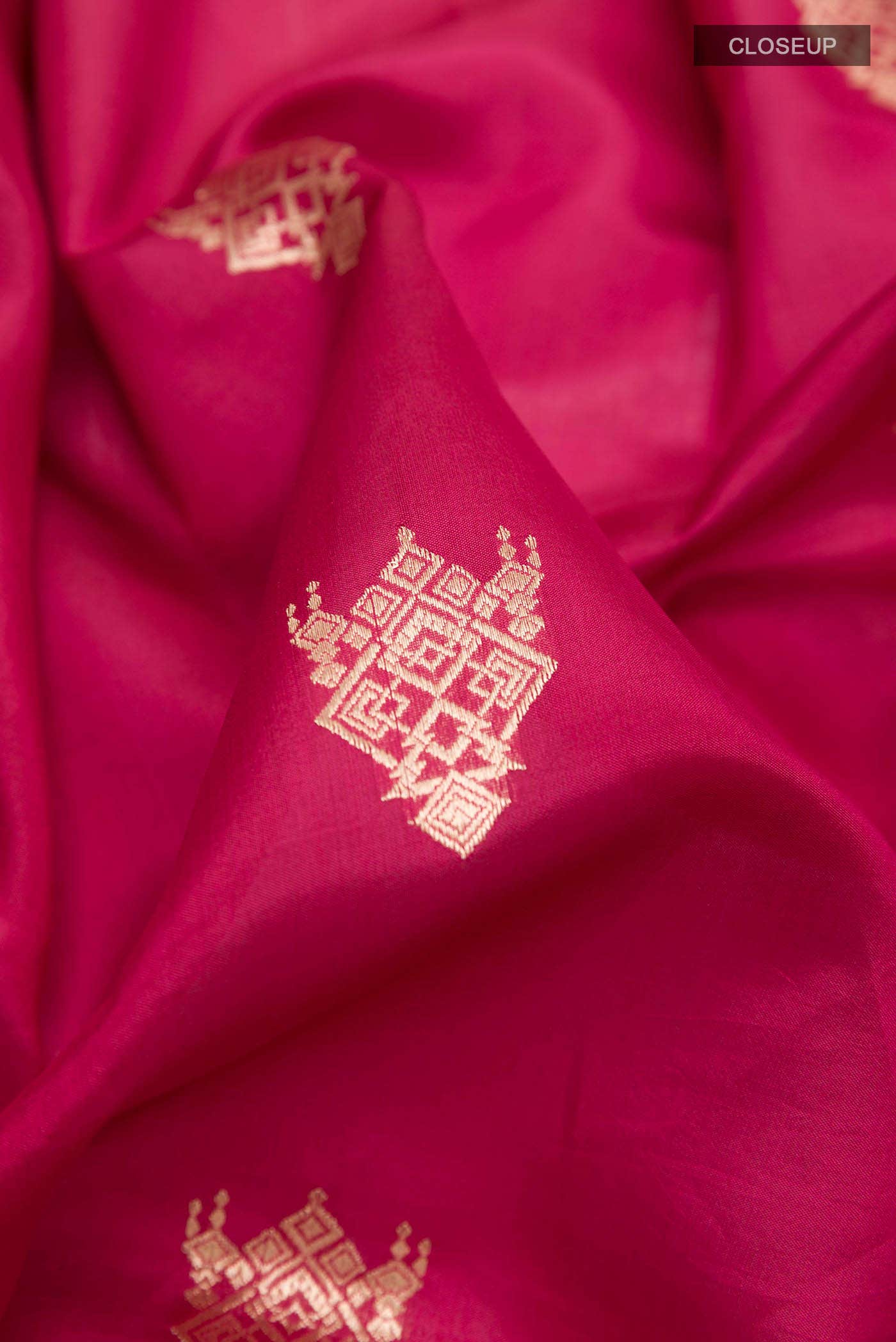 Rani Pink Banarasi Silk Saree