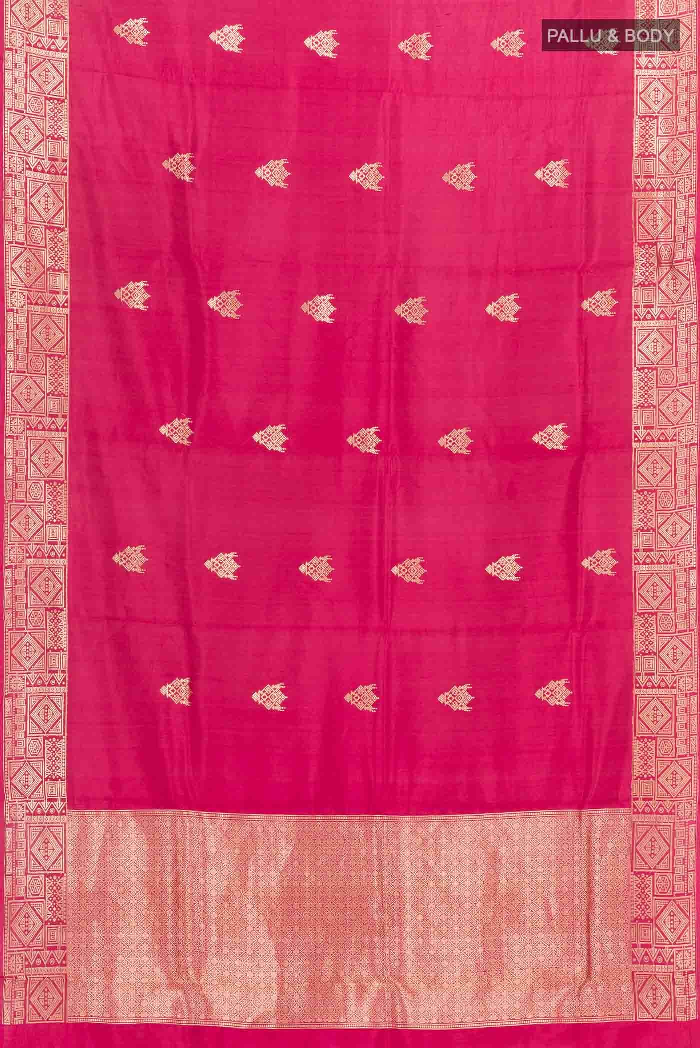 Rani Pink Banarasi Silk Saree