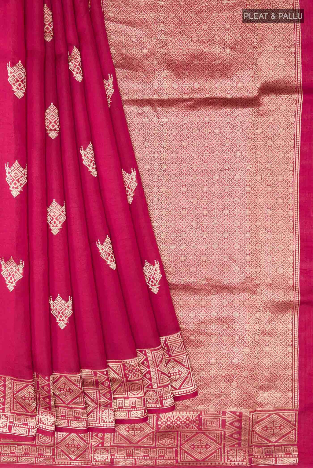 Rani Pink Banarasi Silk Saree