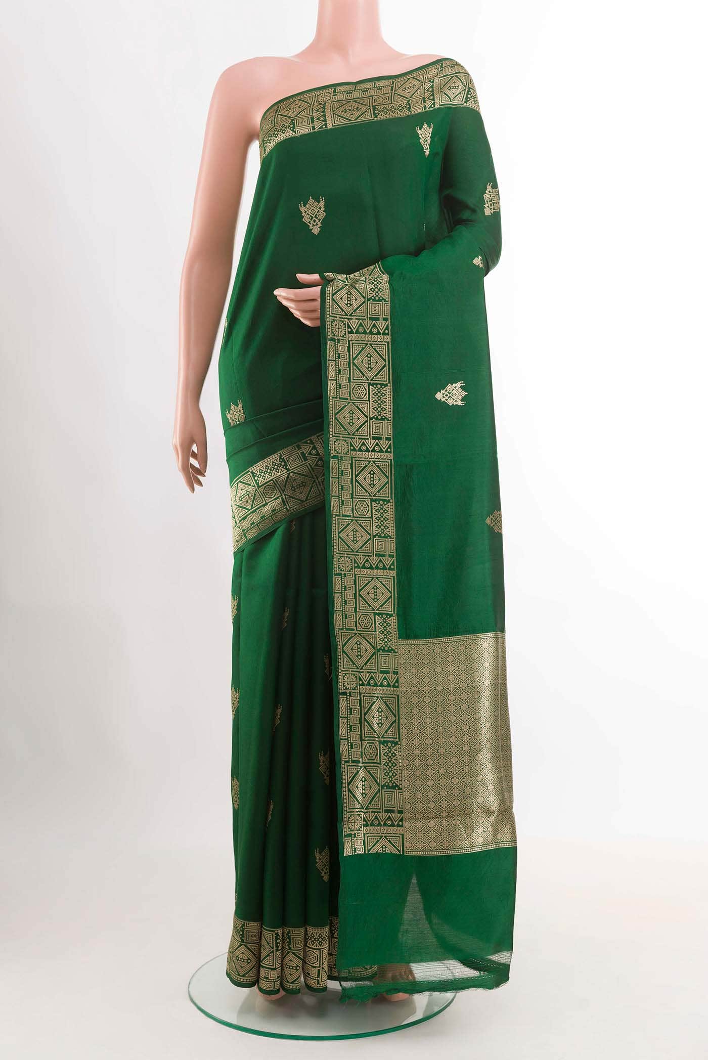 Green Banarasi Silk Saree