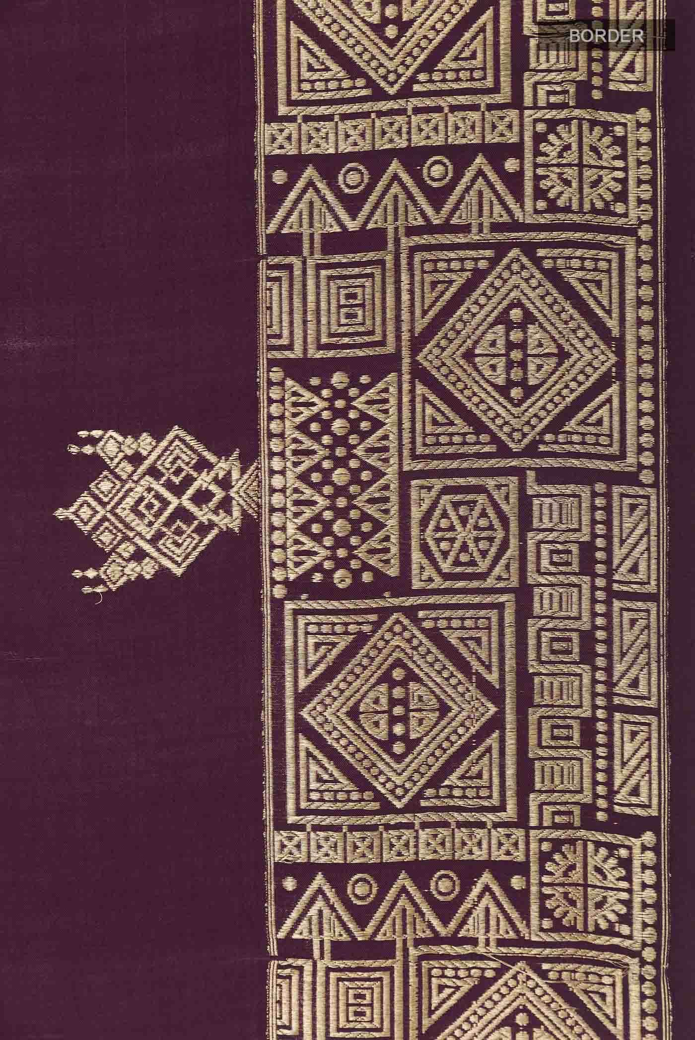 Purple Banarasi Silk Saree