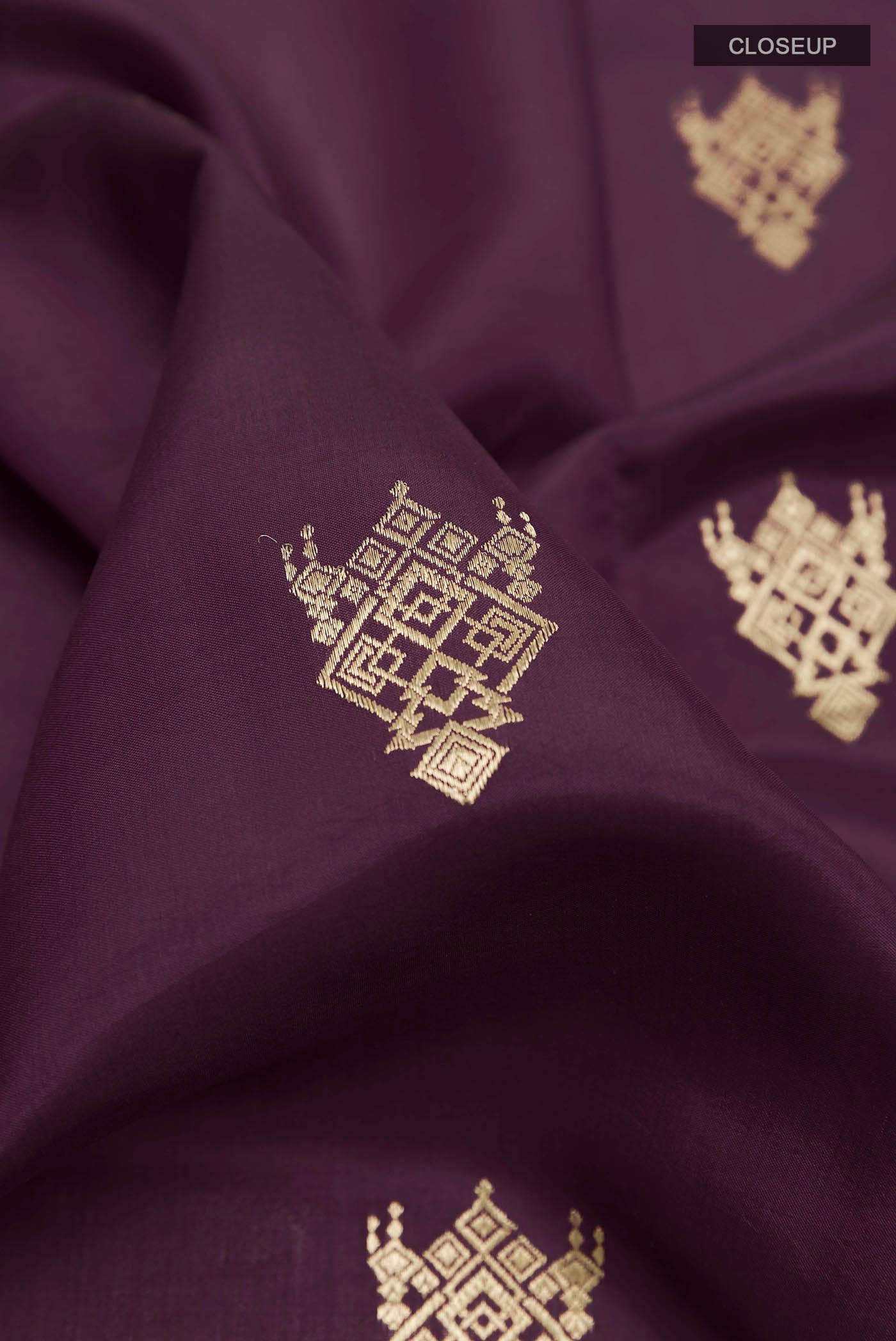 Purple Banarasi Silk Saree