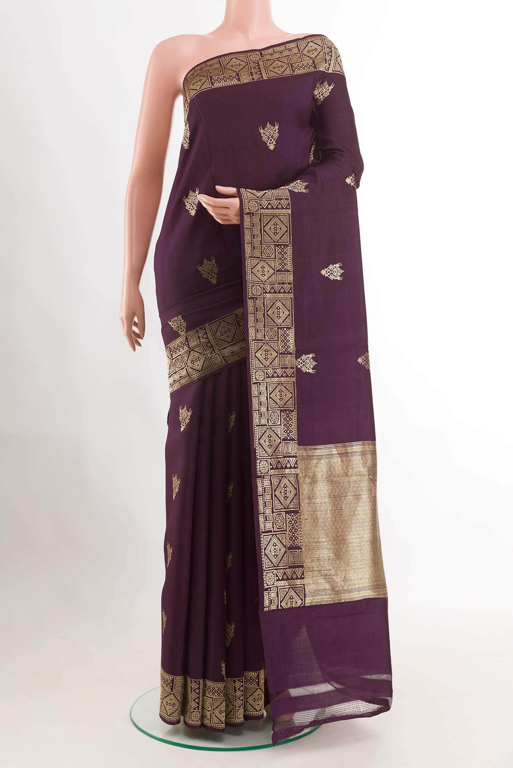 Purple Banarasi Silk Saree