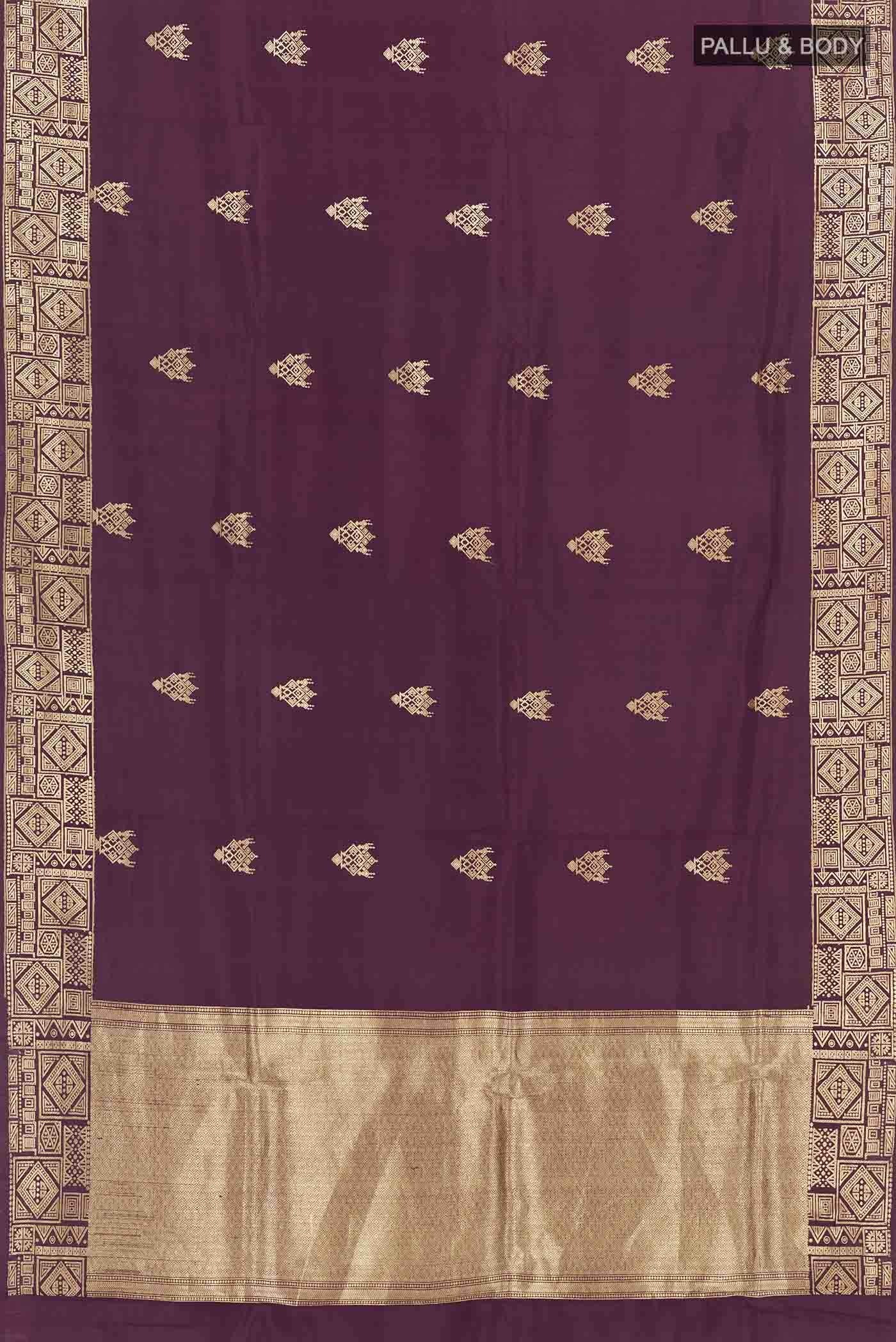 Purple Banarasi Silk Saree
