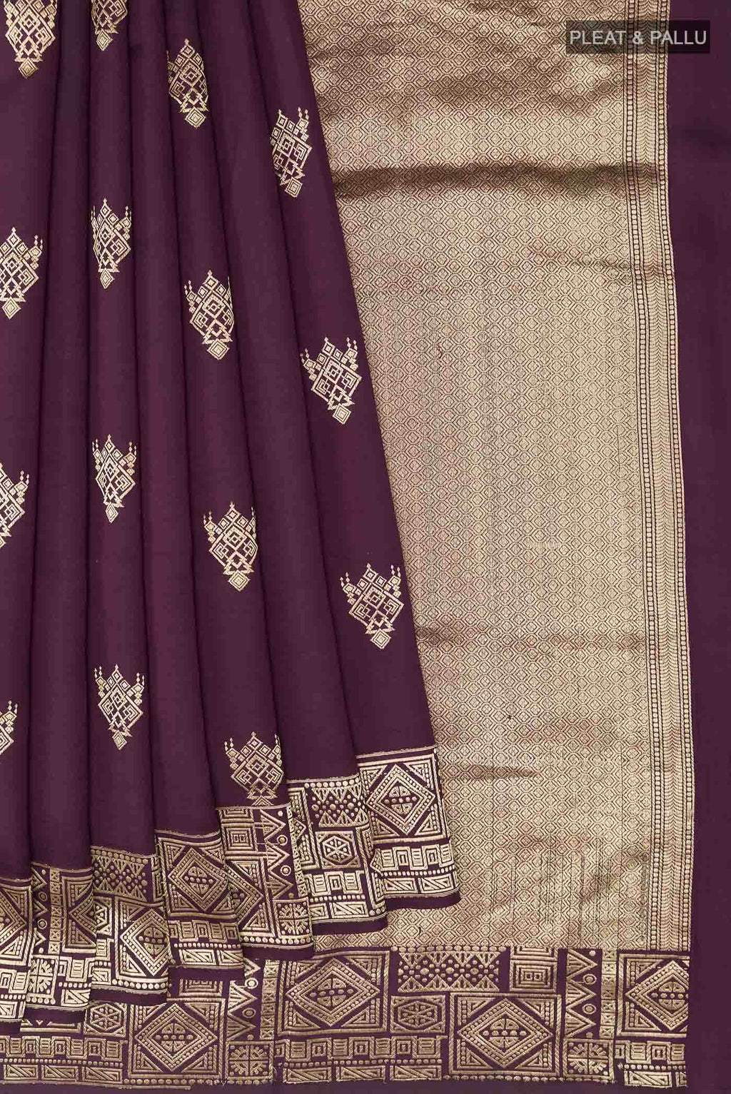 Purple Banarasi Silk Saree