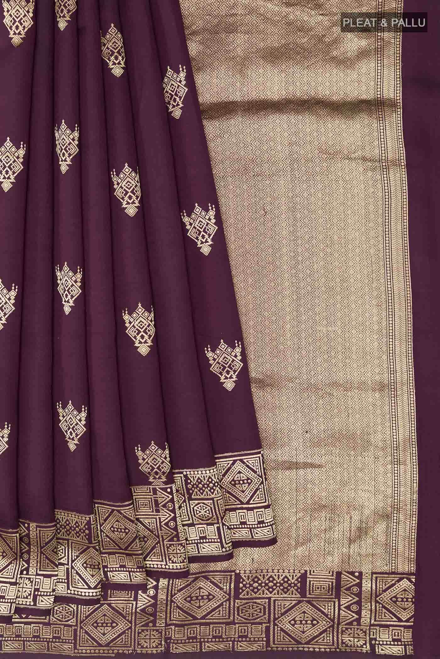 Purple Banarasi Silk Saree