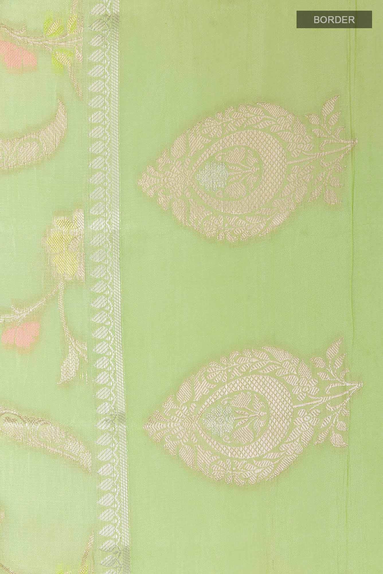 Lemon Yellow Tussar Saree