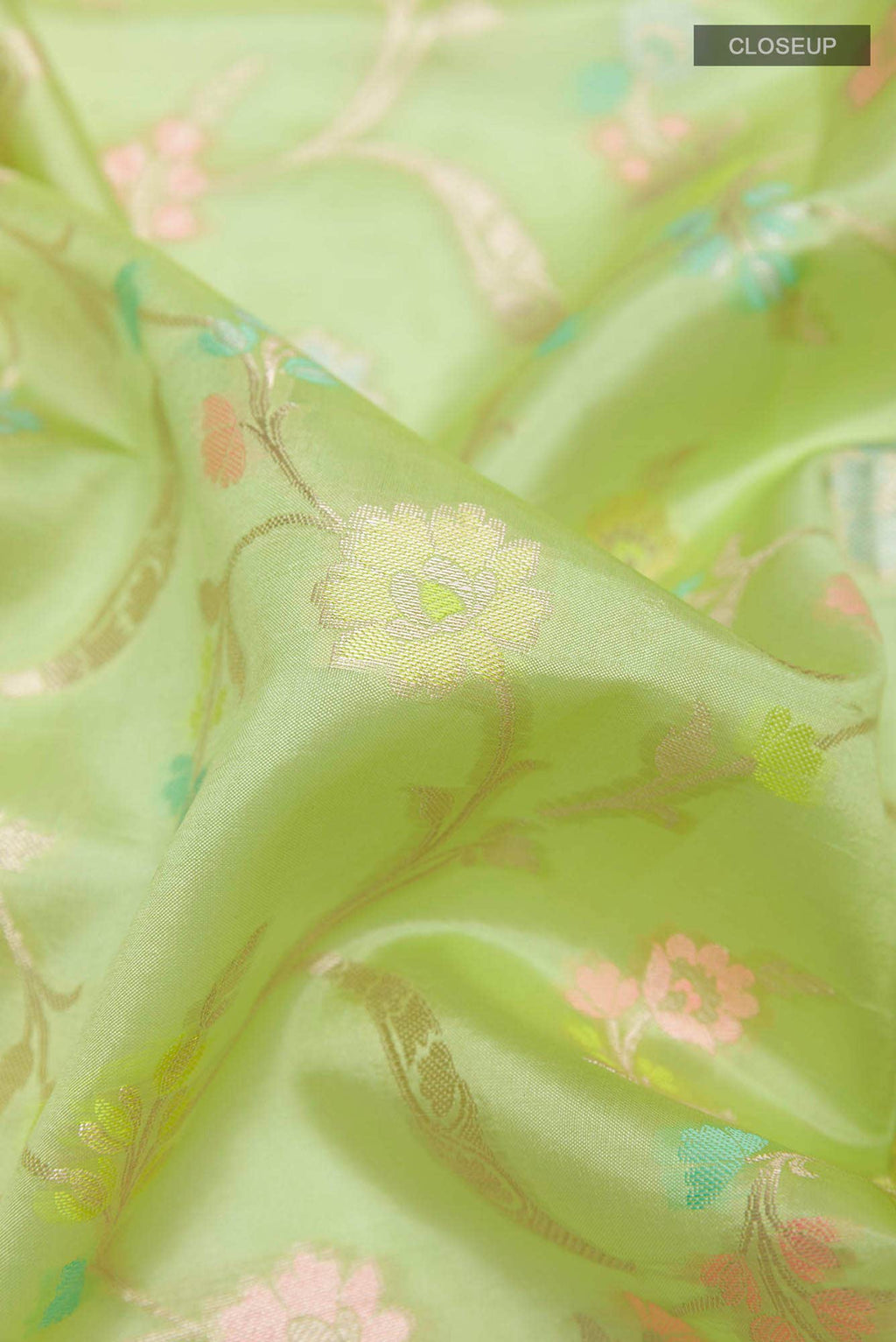 Lemon Yellow Tussar Saree