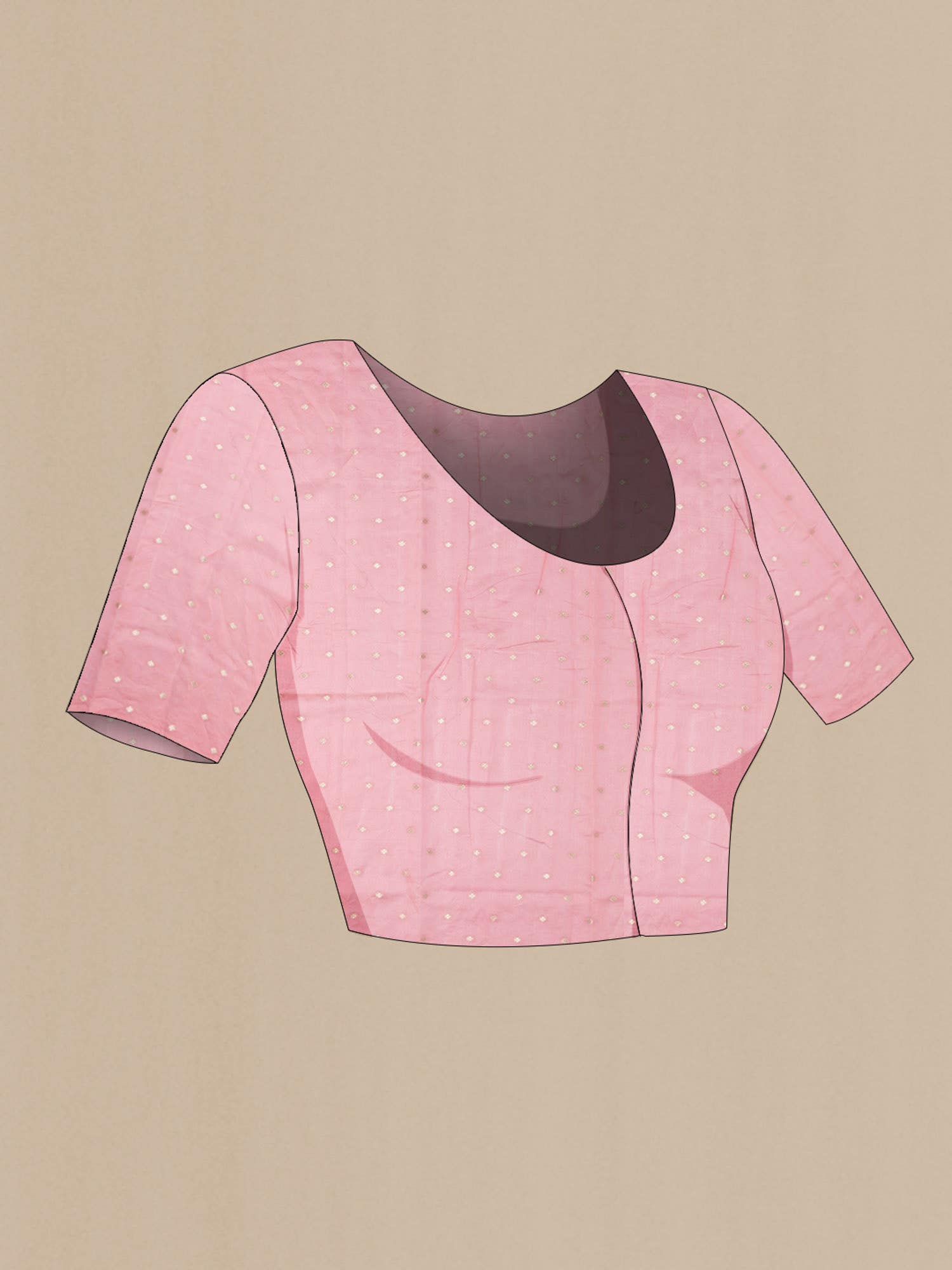 Pink Tussar Saree