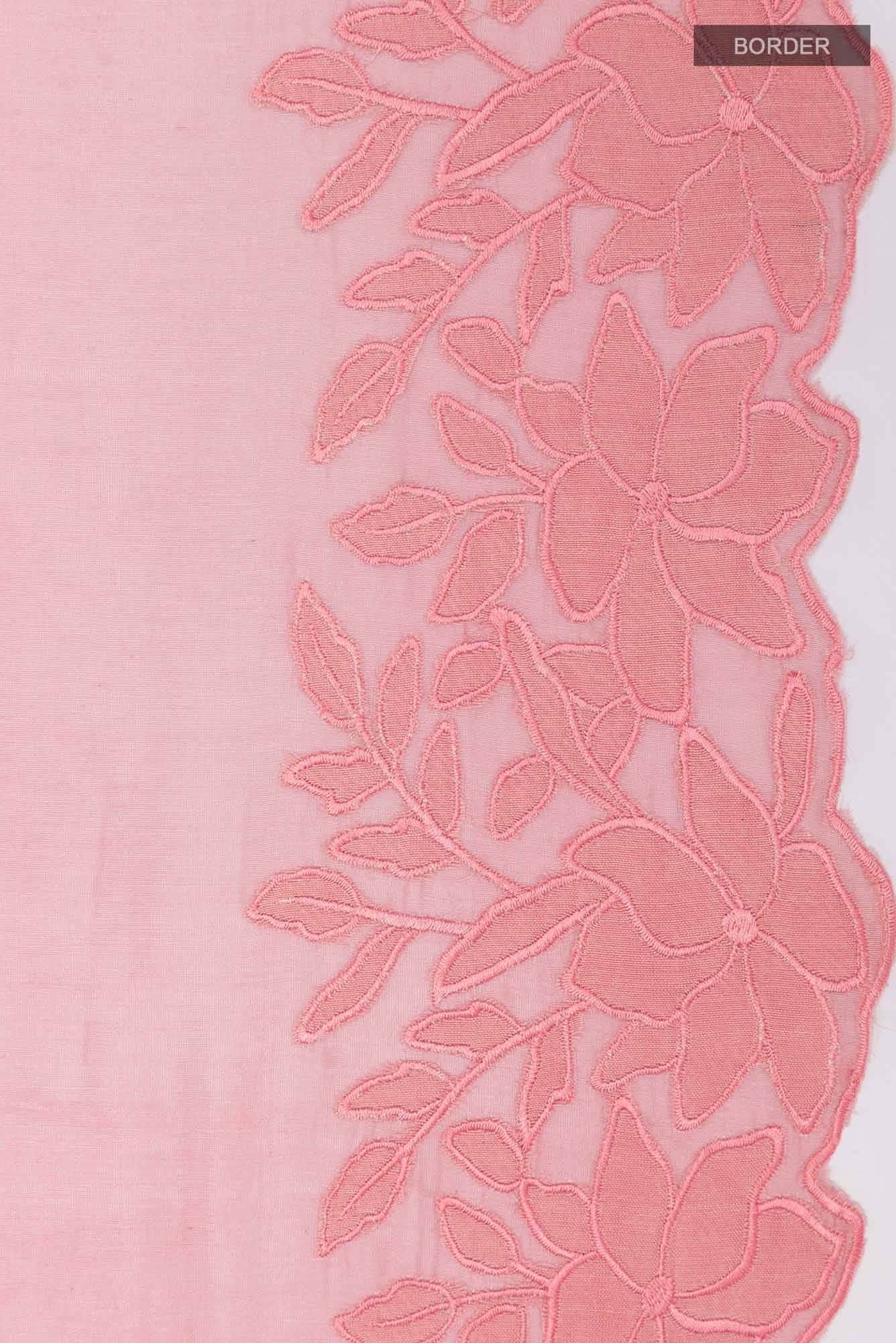 Pink Tussar Saree