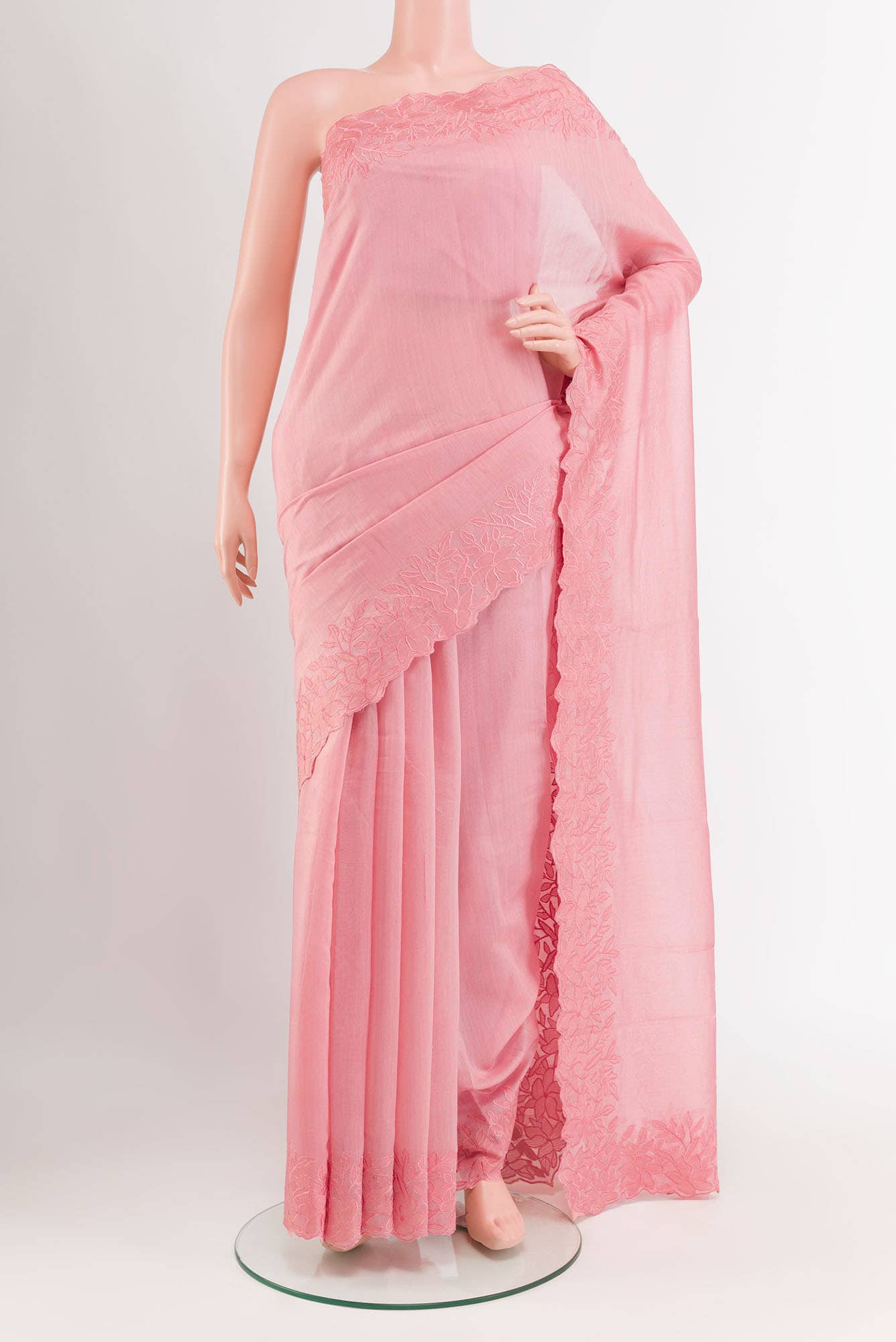 Pink Tussar Saree