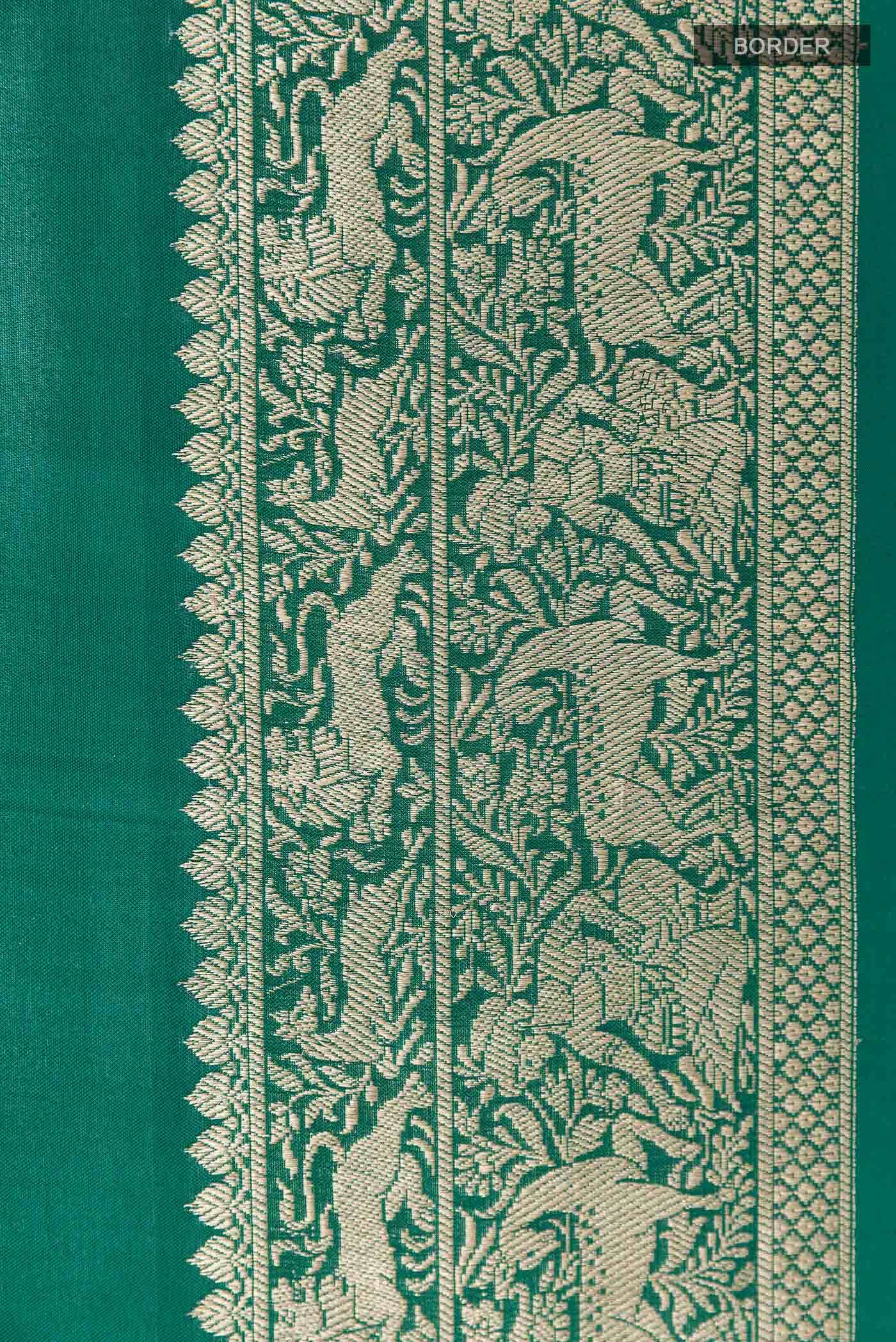 Green Banarasi Silk Saree