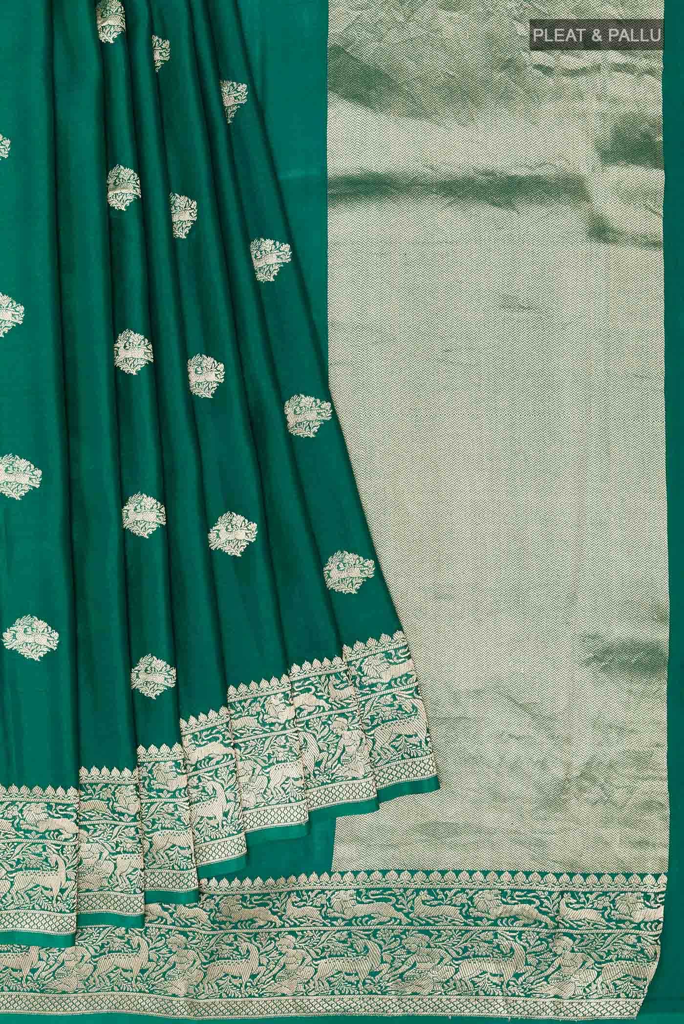 Green Banarasi Silk Saree