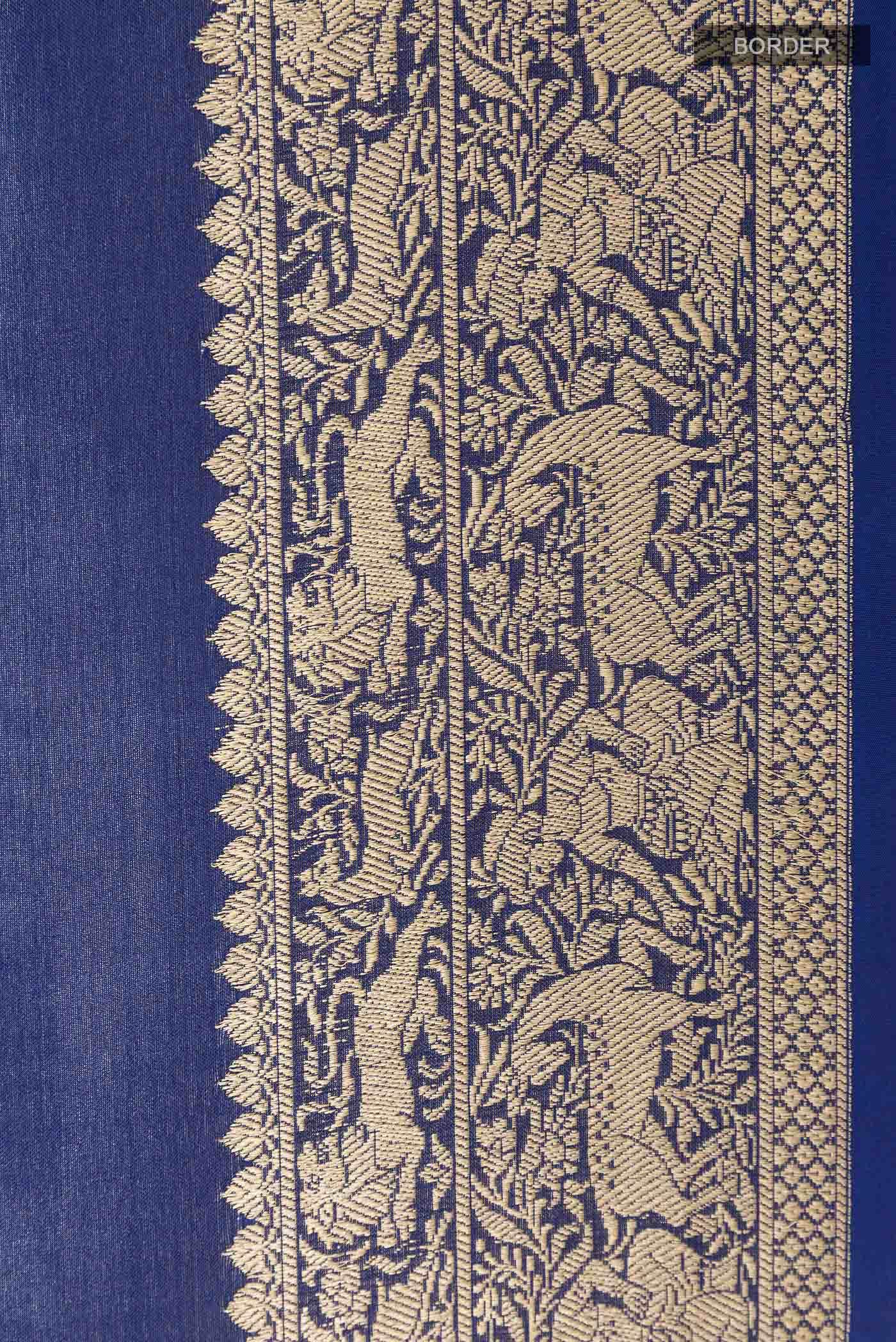 Blue Banarasi Silk Saree
