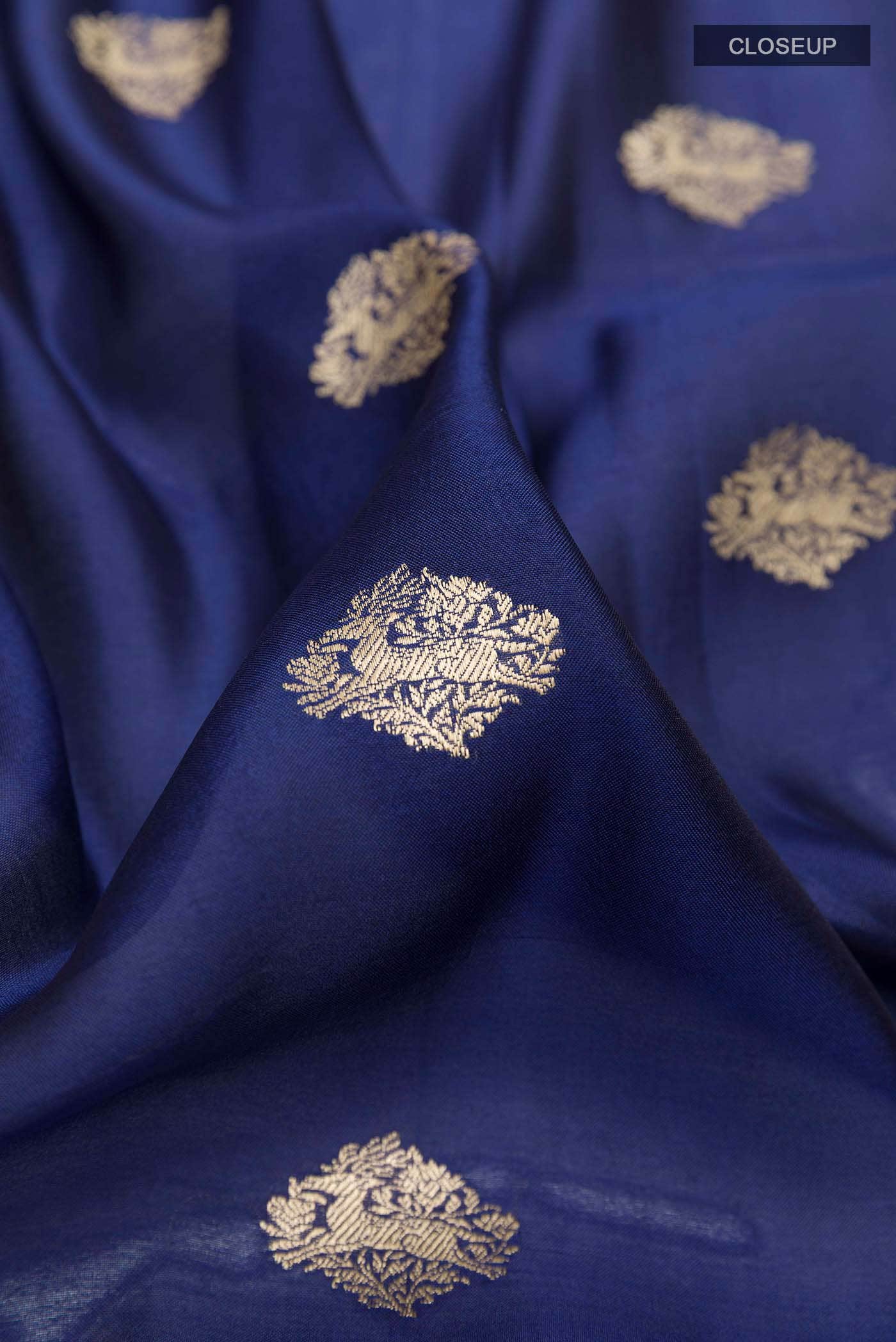 Blue Banarasi Silk Saree