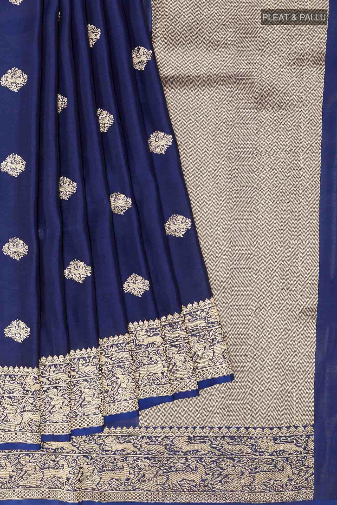 Blue Banarasi Silk Saree