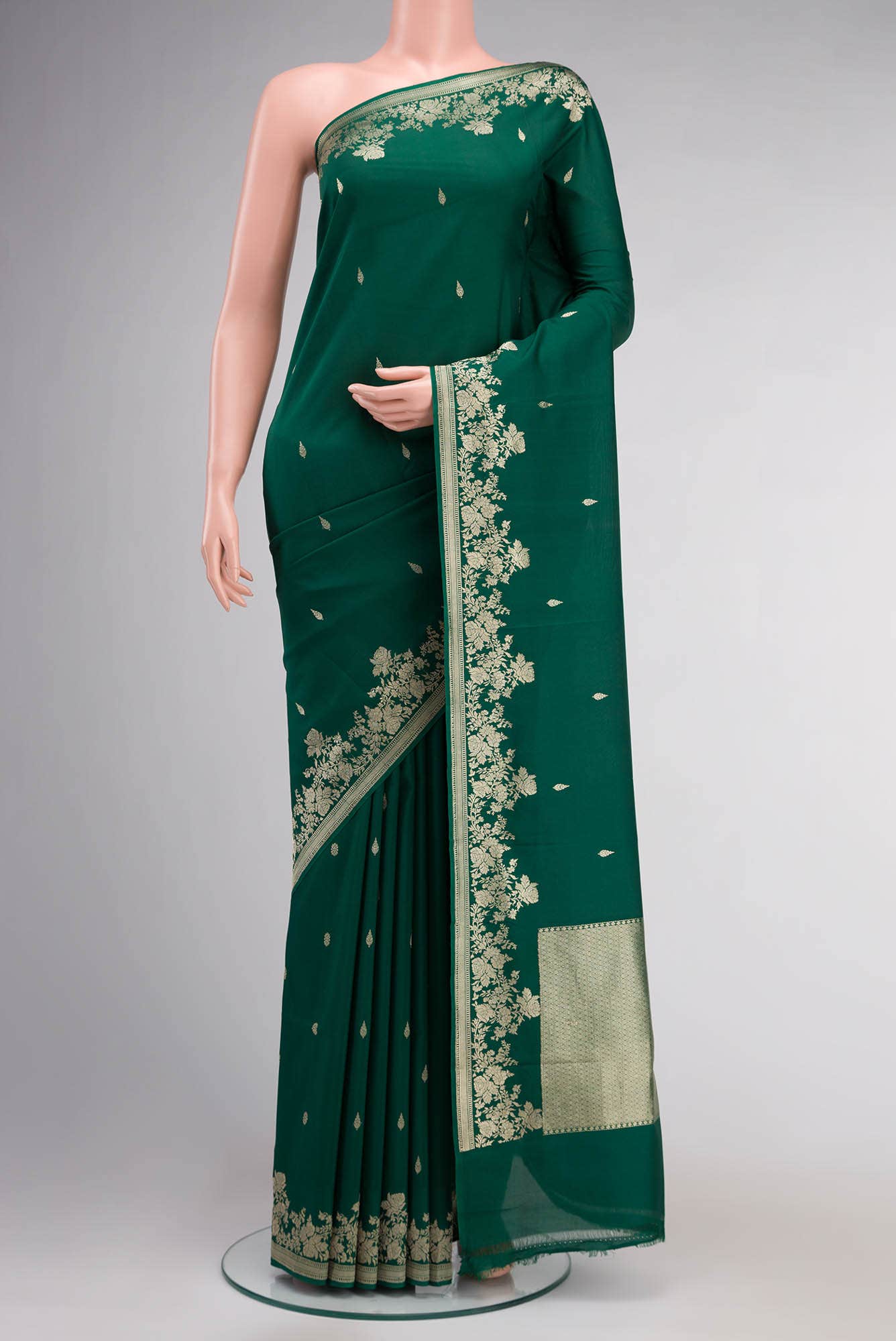 Green Banarasi Silk Saree
