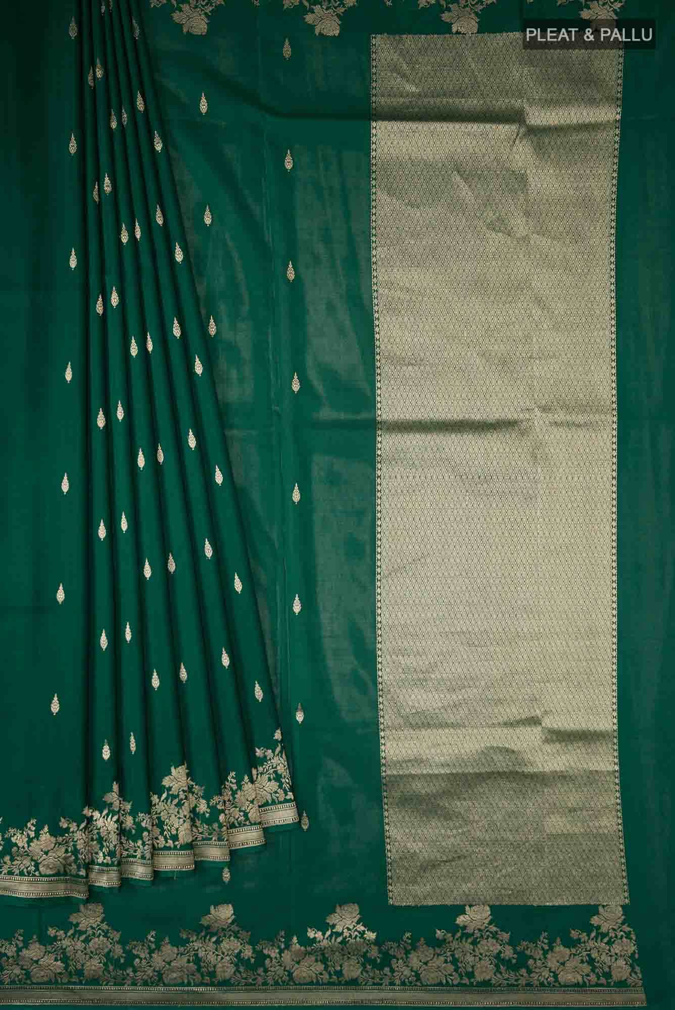Green Banarasi Silk Saree