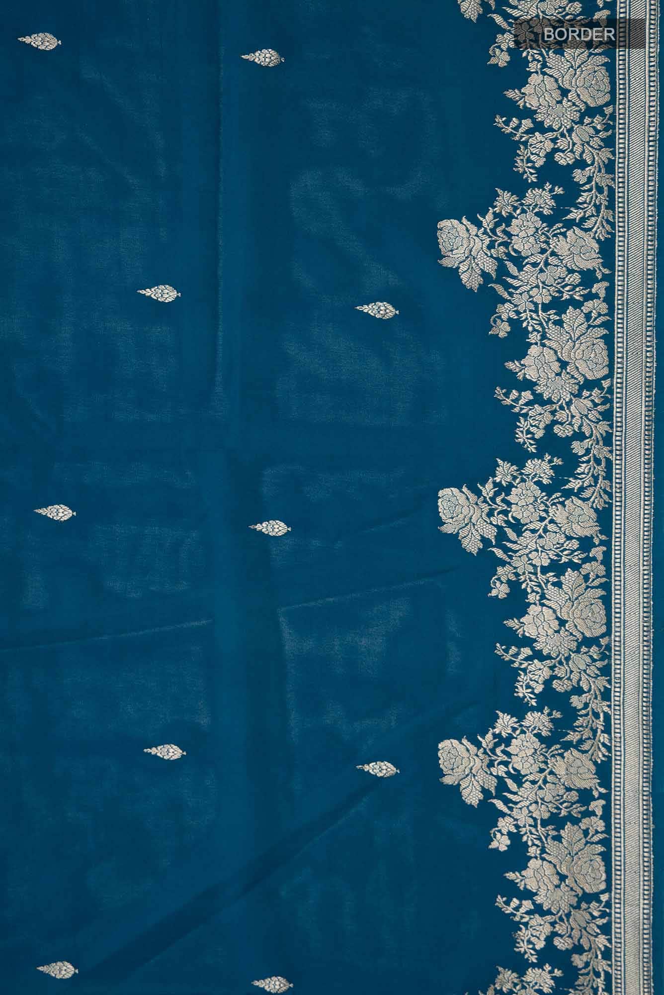 Blue Banarasi Silk Saree