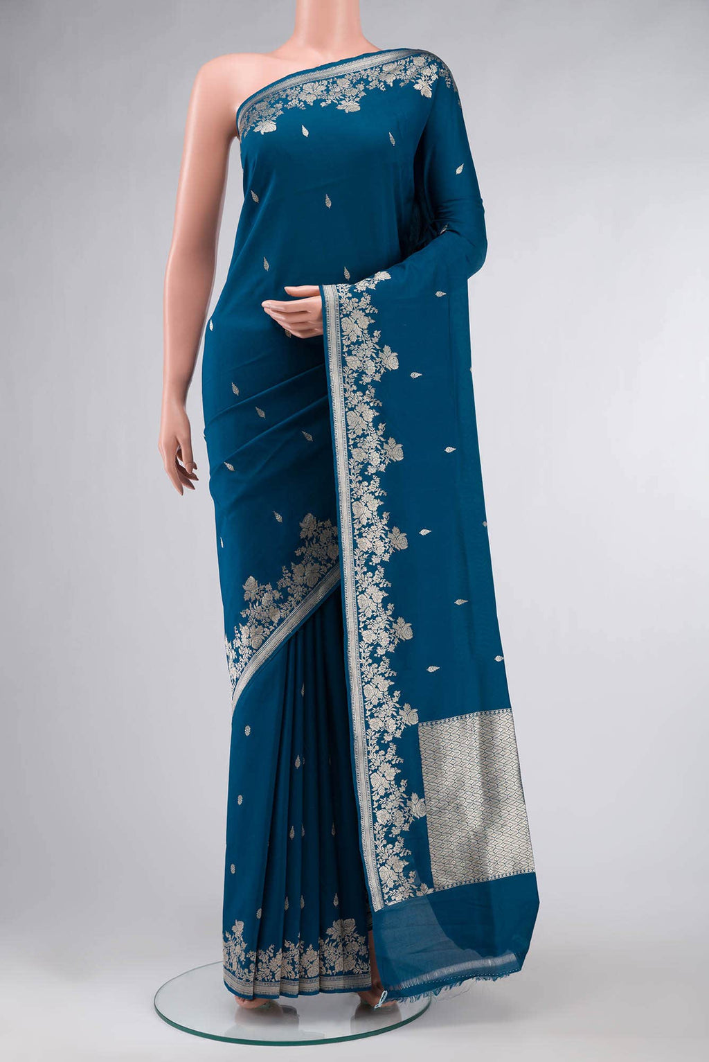 Blue Banarasi Silk Saree