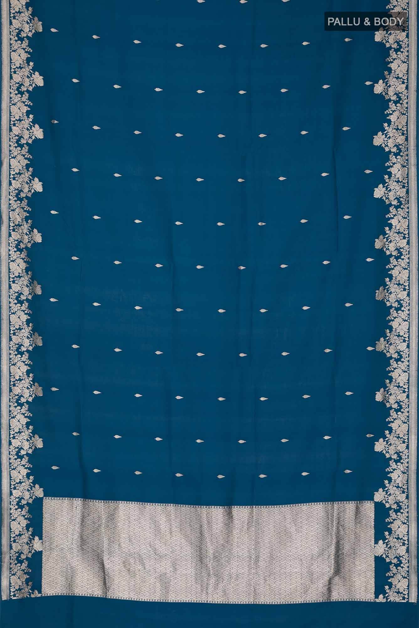 Blue Banarasi Silk Saree