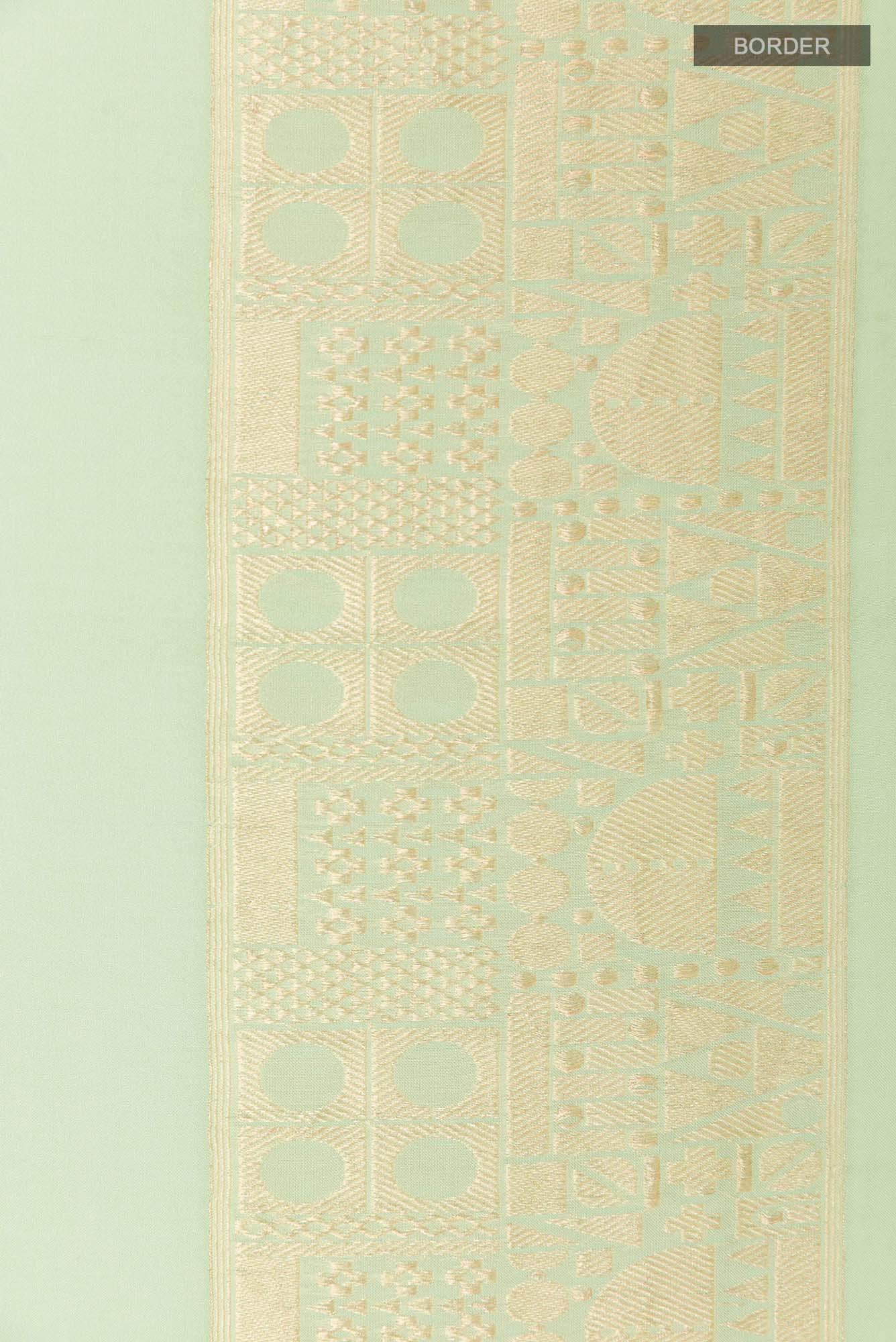 Pista Green Banarasi Katan Silk Saree