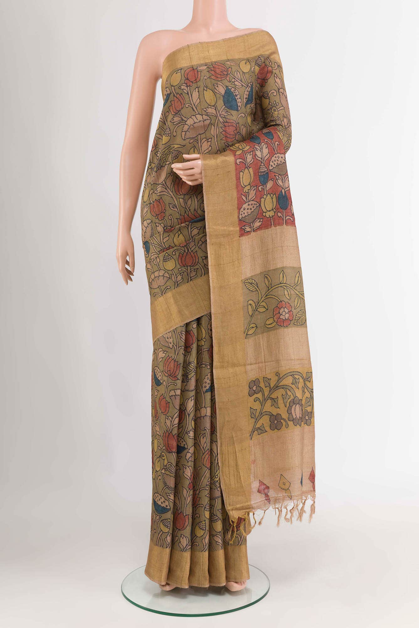 Multi Tussar Saree
