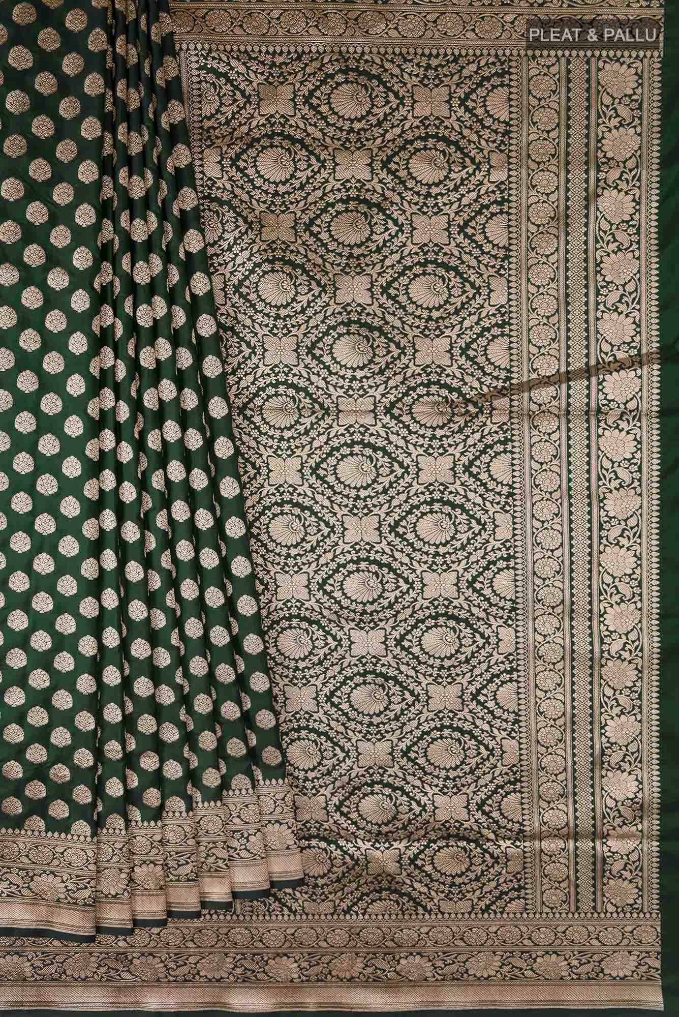 Green Banarasi Silk Saree