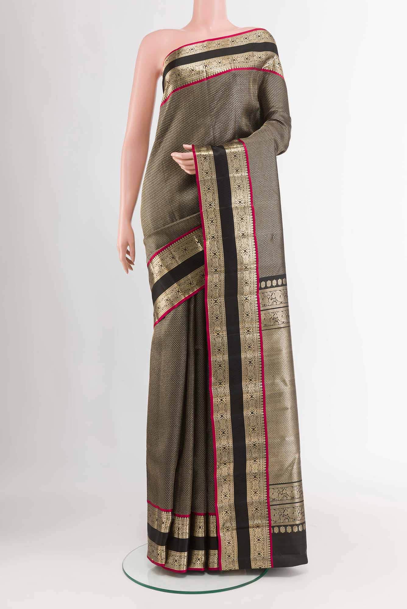 Black Kanchipuram Saree