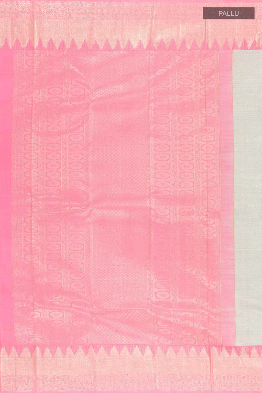 Blue Grey Kanchipuram Silk Saree
