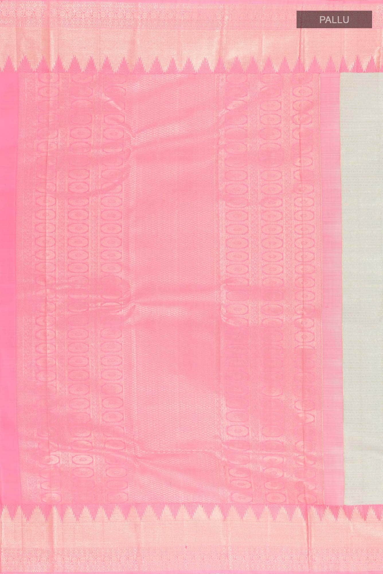 Blue Grey Kanchipuram Silk Saree
