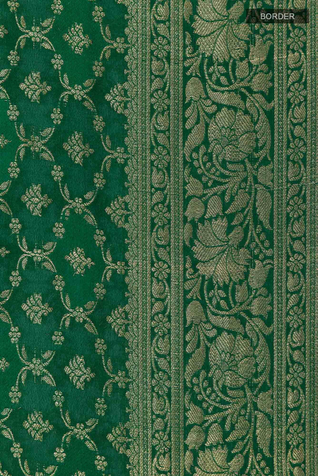Green Mysore Crepe Saree