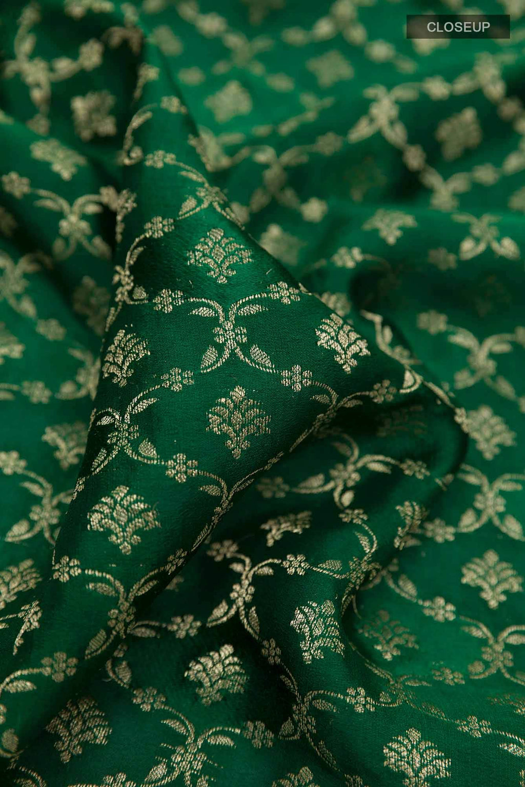 Green Mysore Crepe Saree