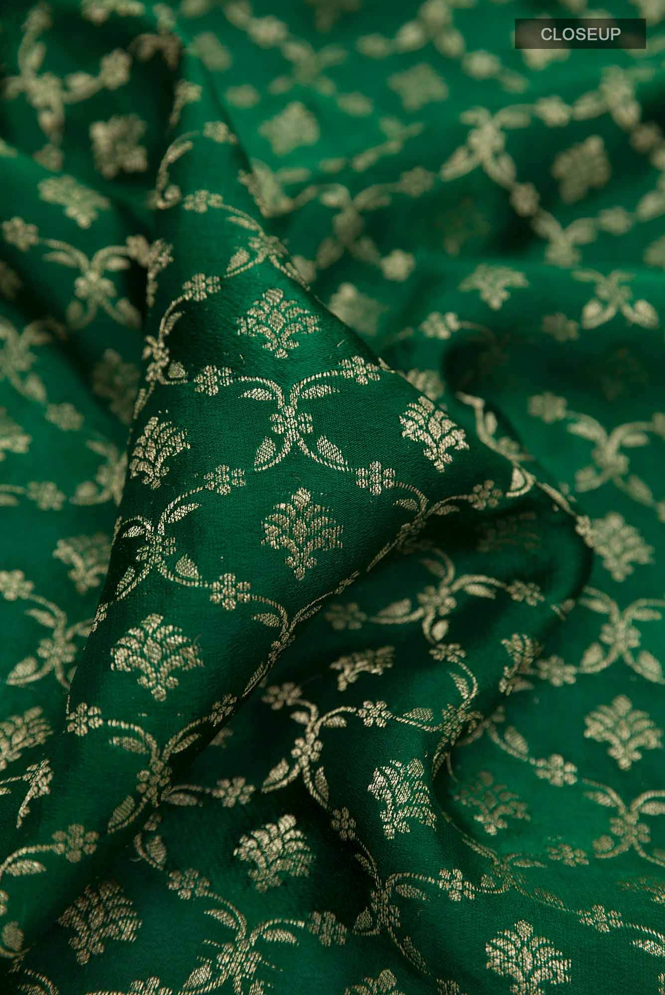 Green Mysore Crepe Saree