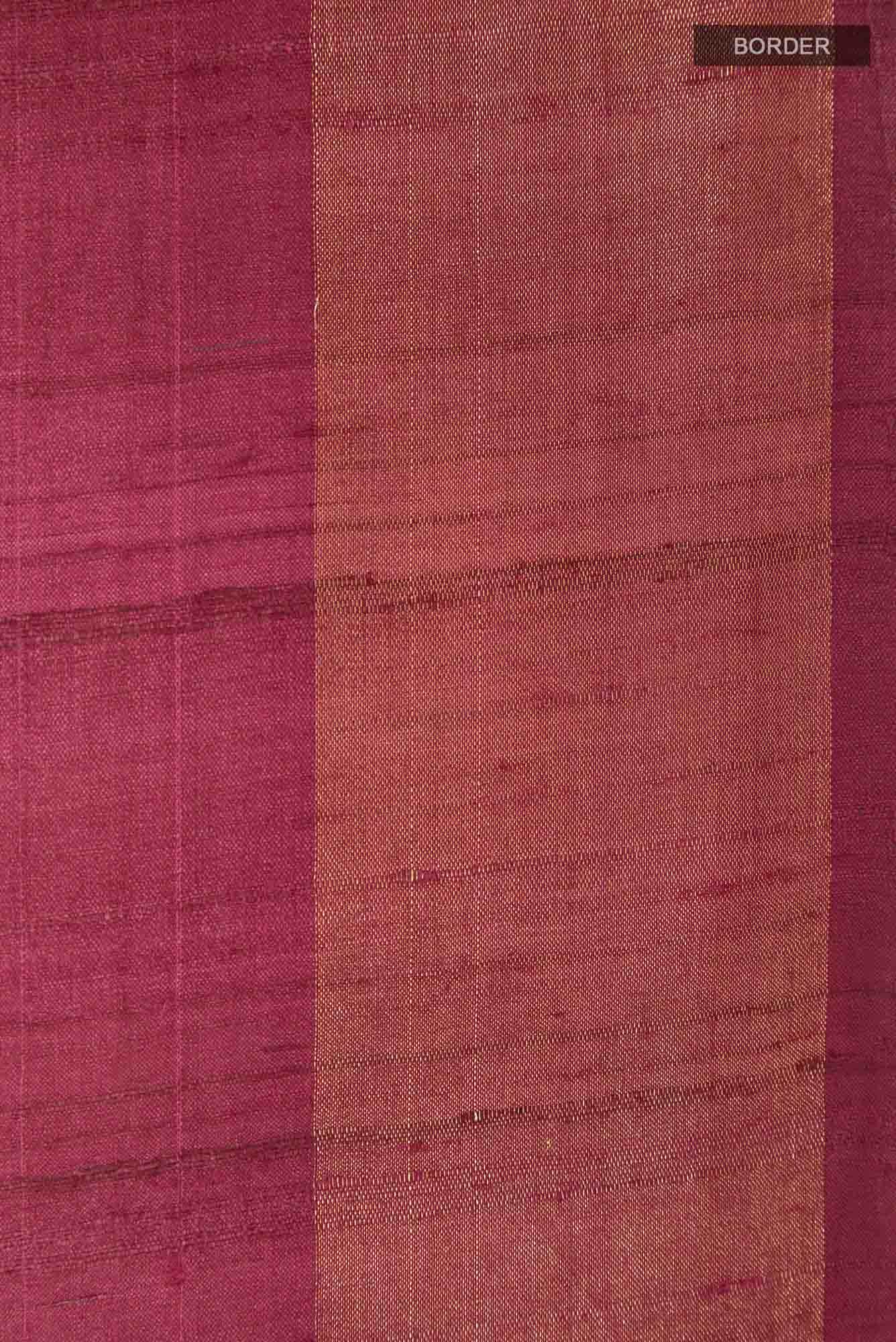 Maroon Tussar Saree