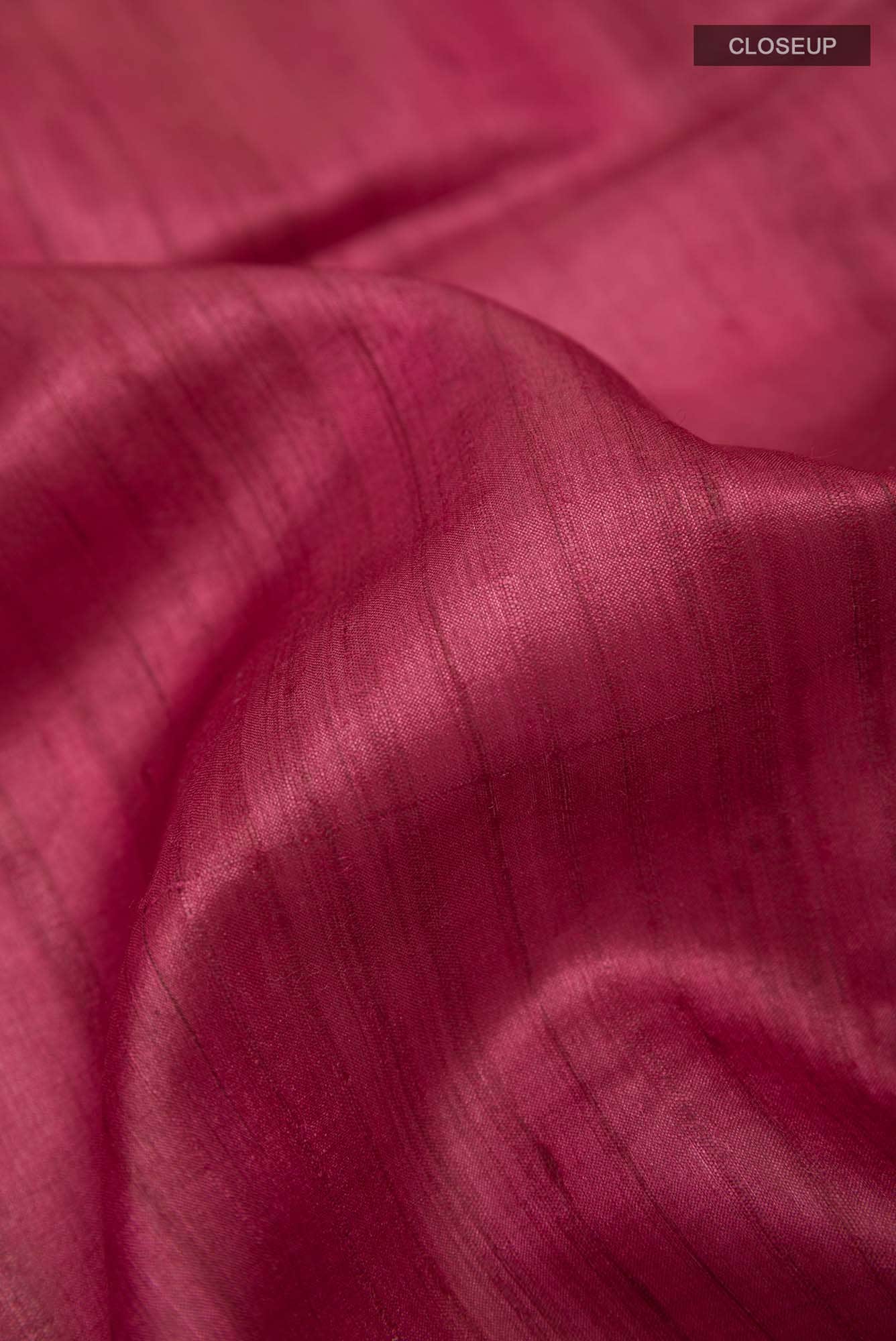 Maroon Tussar Saree