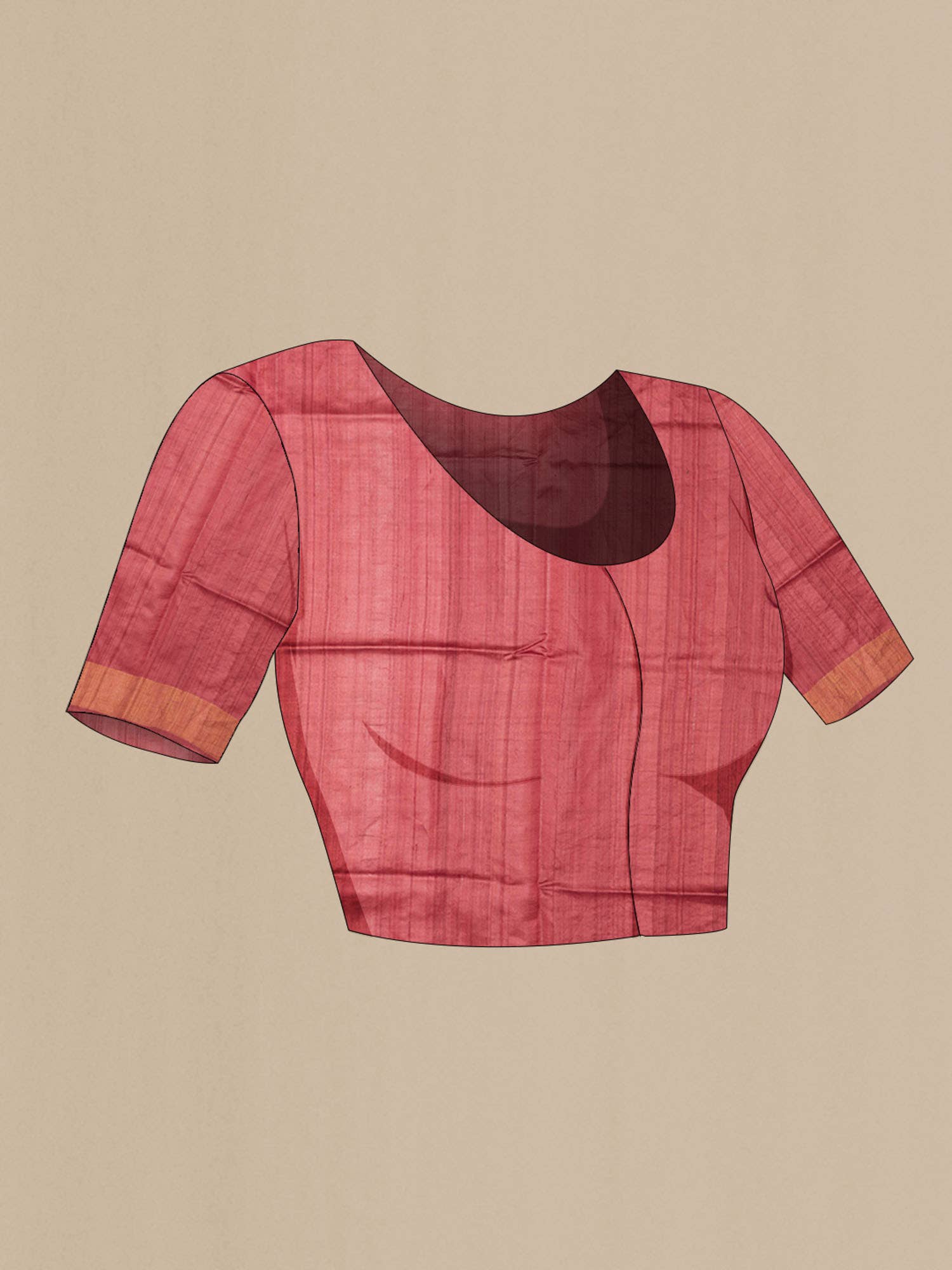 Maroon Tussar Saree