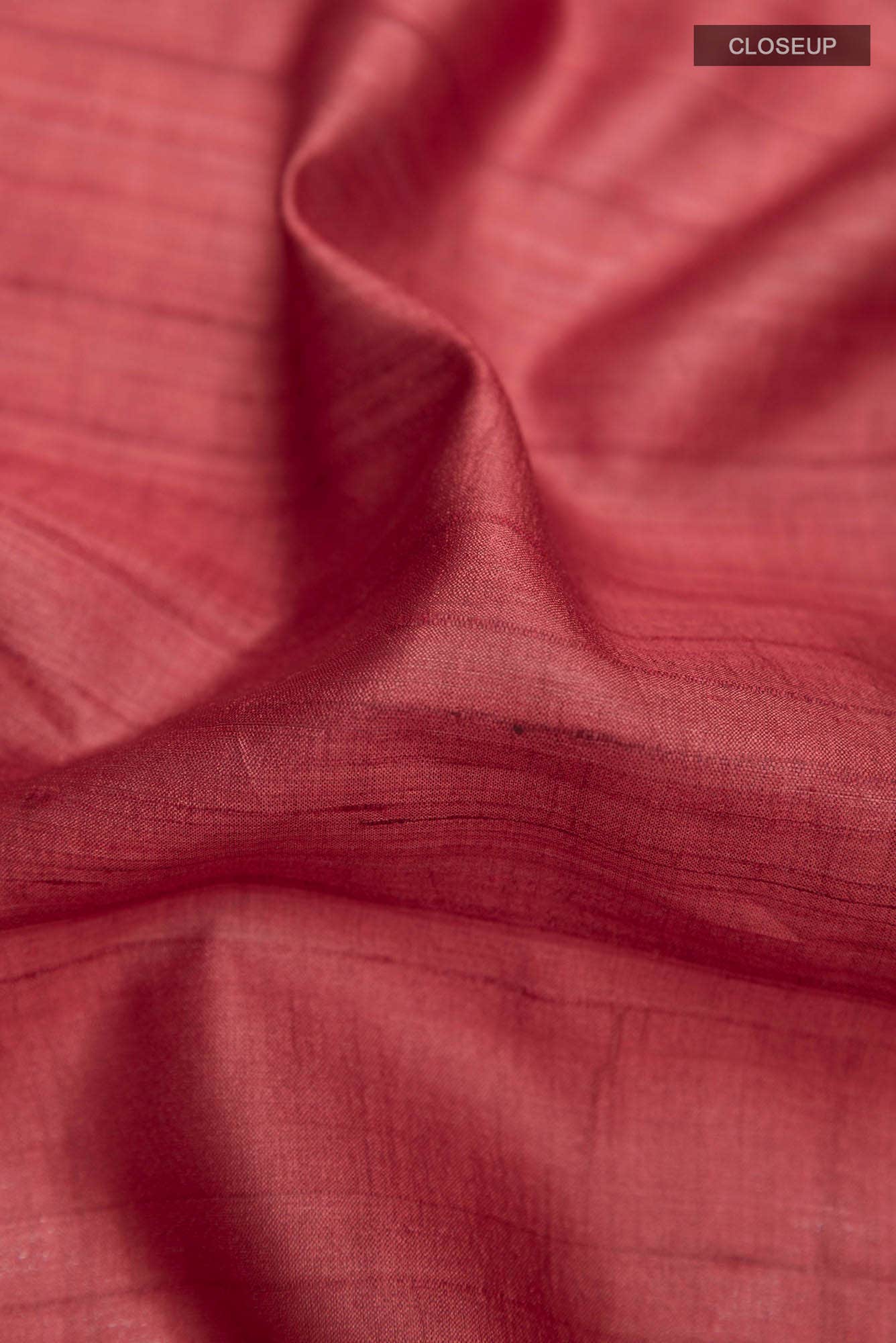 Maroon Tussar Saree