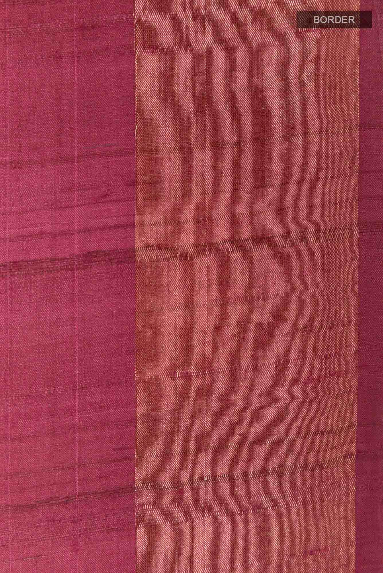 Maroon Tussar Saree